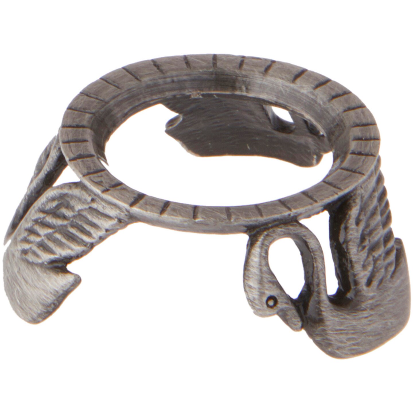 Bard&#x27;s Pewter Egg Stand/Holder, Swans, 0.875&#x22; Diameter (Fits Hen Sized Eggs)
