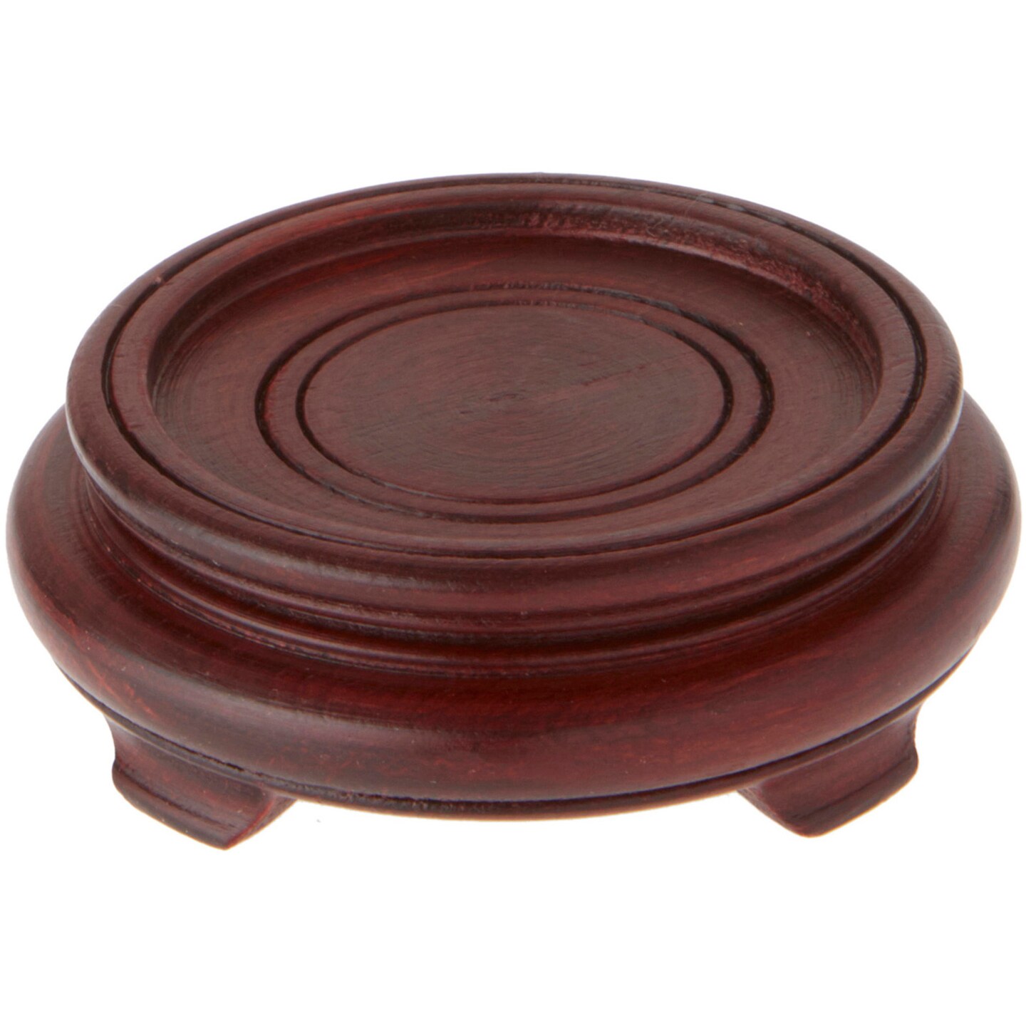 Bard's Dark Wood Decorative Base, 1.25" H x 3.5" W x 3.5" D (2.5" Display Diameter)