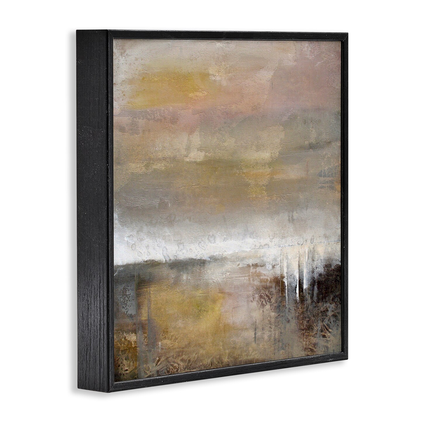Stupell Industries Neutral Earthy Abstract Landscape Framed Giclee Design by Karen Hale