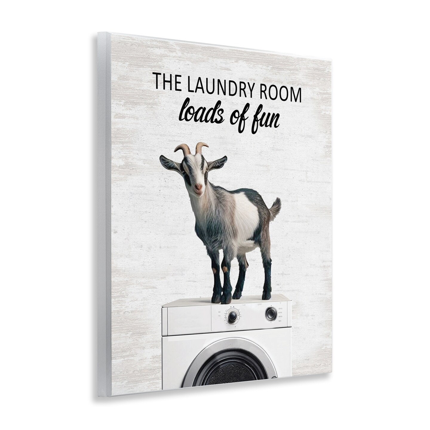 Stupell Industries Loads of Fun Laundry Goat Wall Plaque Design by Lettered and Lined
