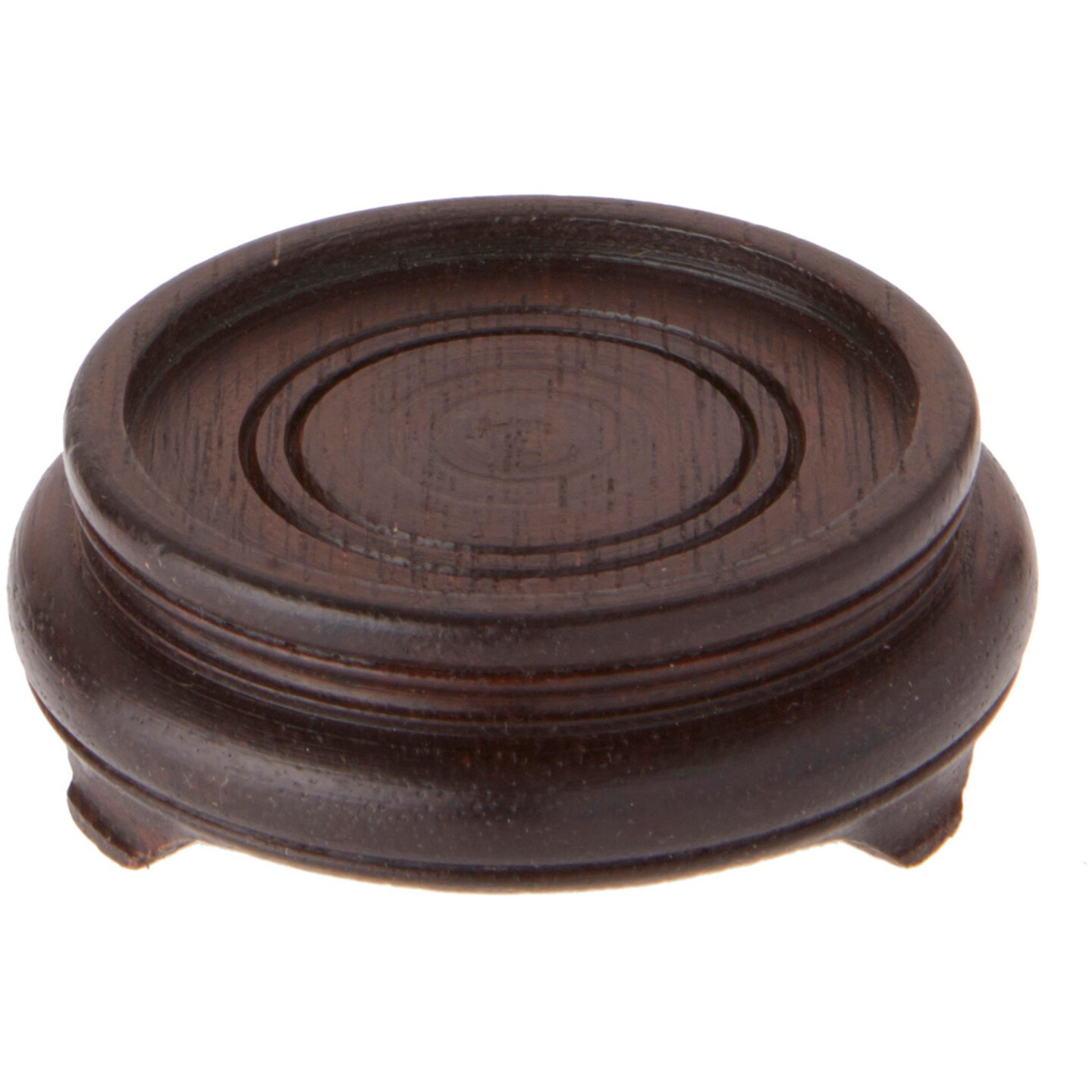 Bard's Dark Wood Decorative Base, 1.125" H x 2.875" W x 2.875" D (2.25" Display Diameter)