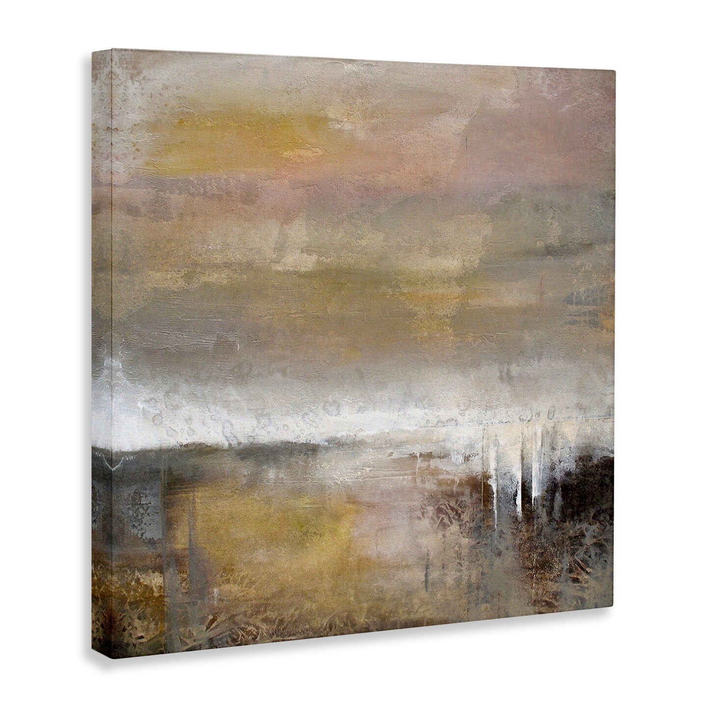 Stupell Industries Neutral Earthy Abstract Landscape Canvas Design by Karen Hale