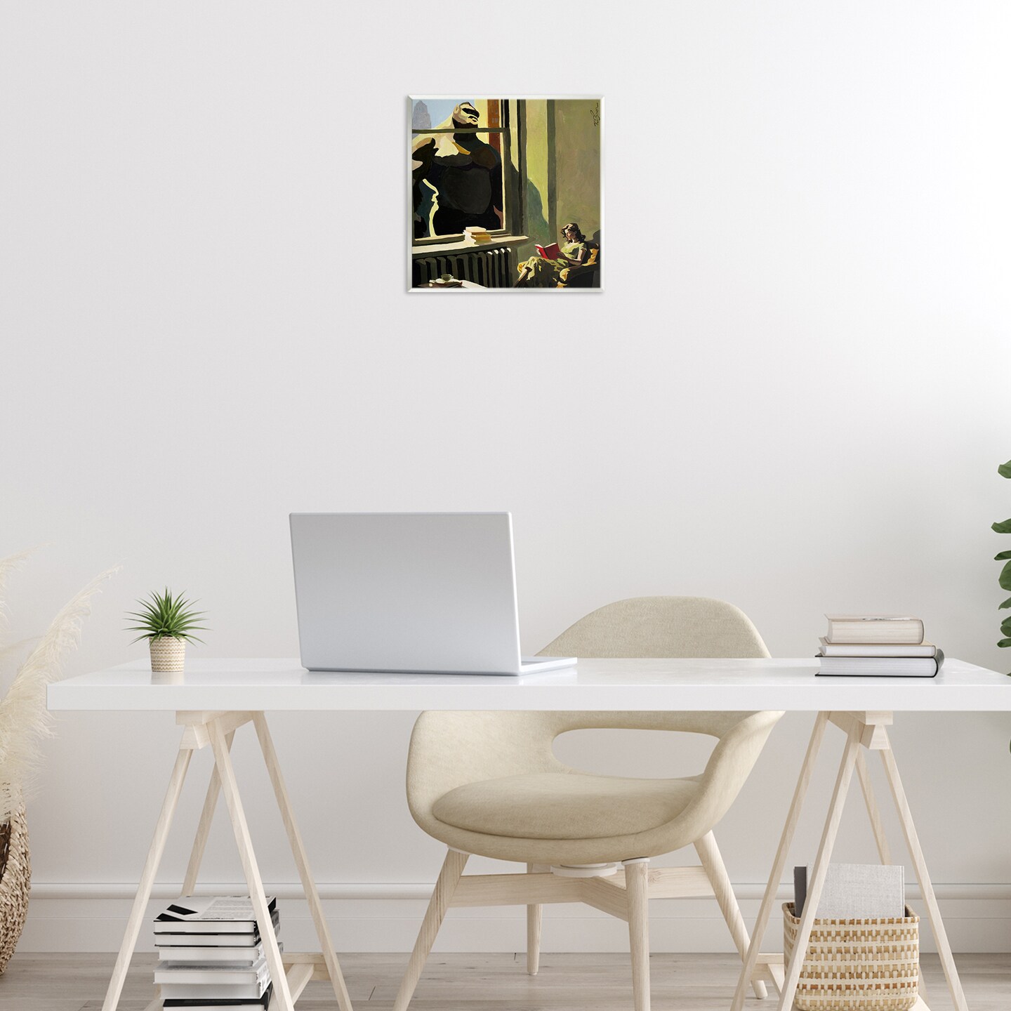 Stupell Industries Gorilla in Window Scene Wall Plaque Design by Keith Thomson