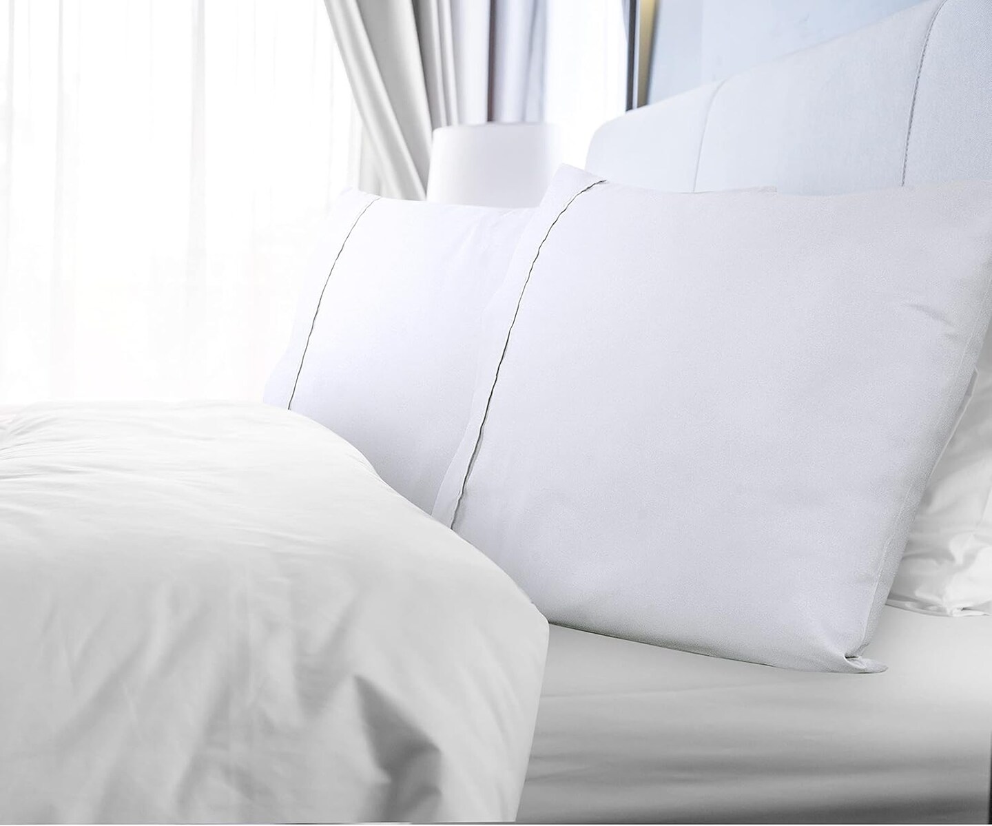 White Pillowcase Set of 12 - Queen 20&#x22;x30&#x22; Bed Pillow Cover - 1800 Brushed Microfiber - Wrinkle &#x26; Fade Resistant - Bulk Pillow Cases - Hotel Quality Pillowcase 12 Pack (Queen, White)