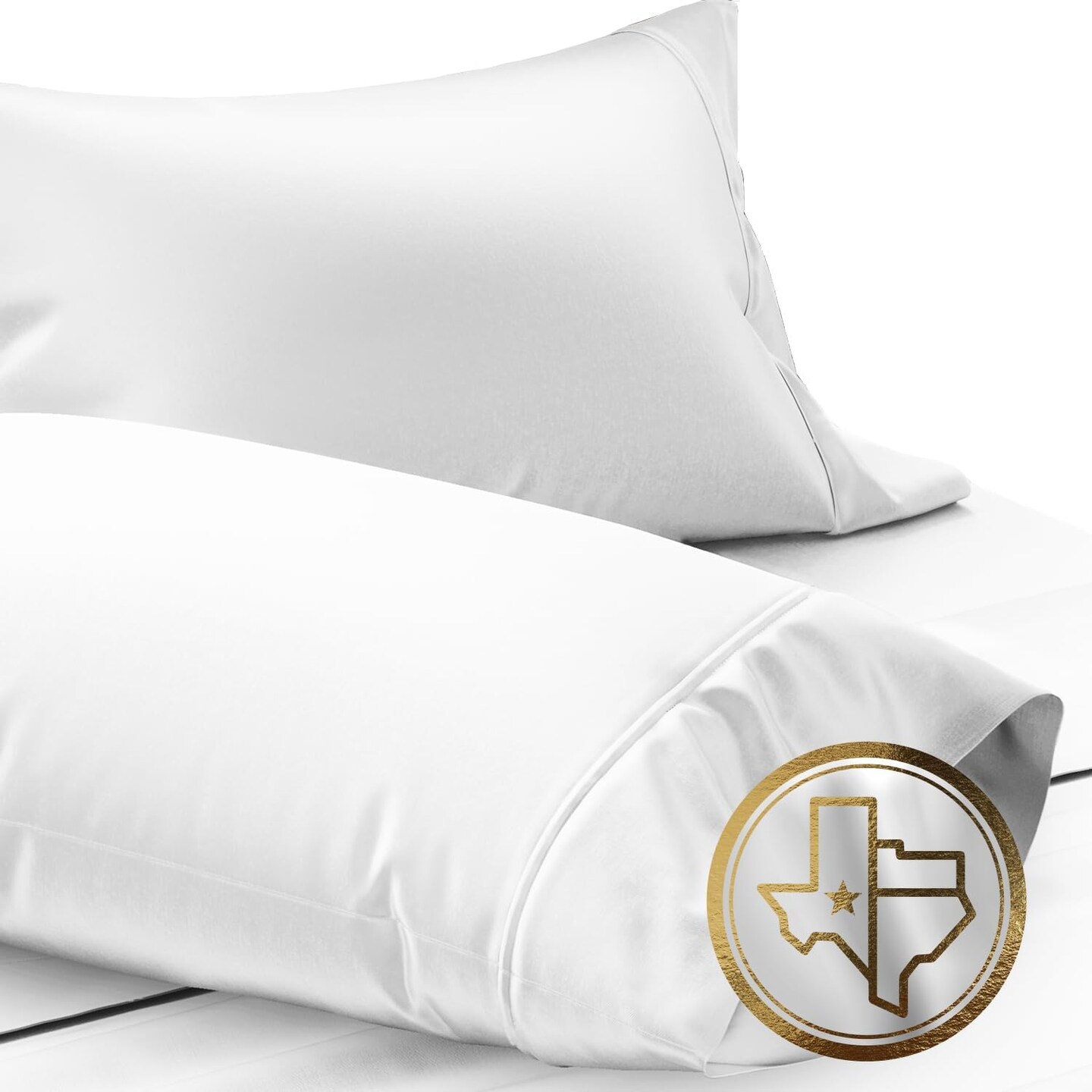 100% Egyptian Cotton Standard/Queen Size Pillow Cases Set of 2-1000 Thread Count Pillow Cover