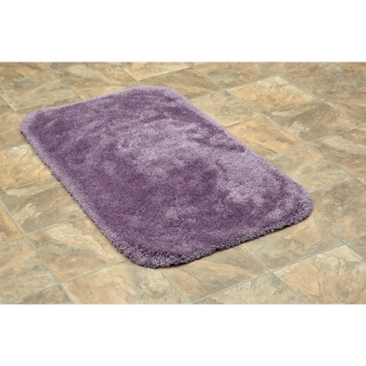 24&#x22;x40&#x22; Finest Luxury Ultra Plush Washable Nylon Rug Purple Garland
