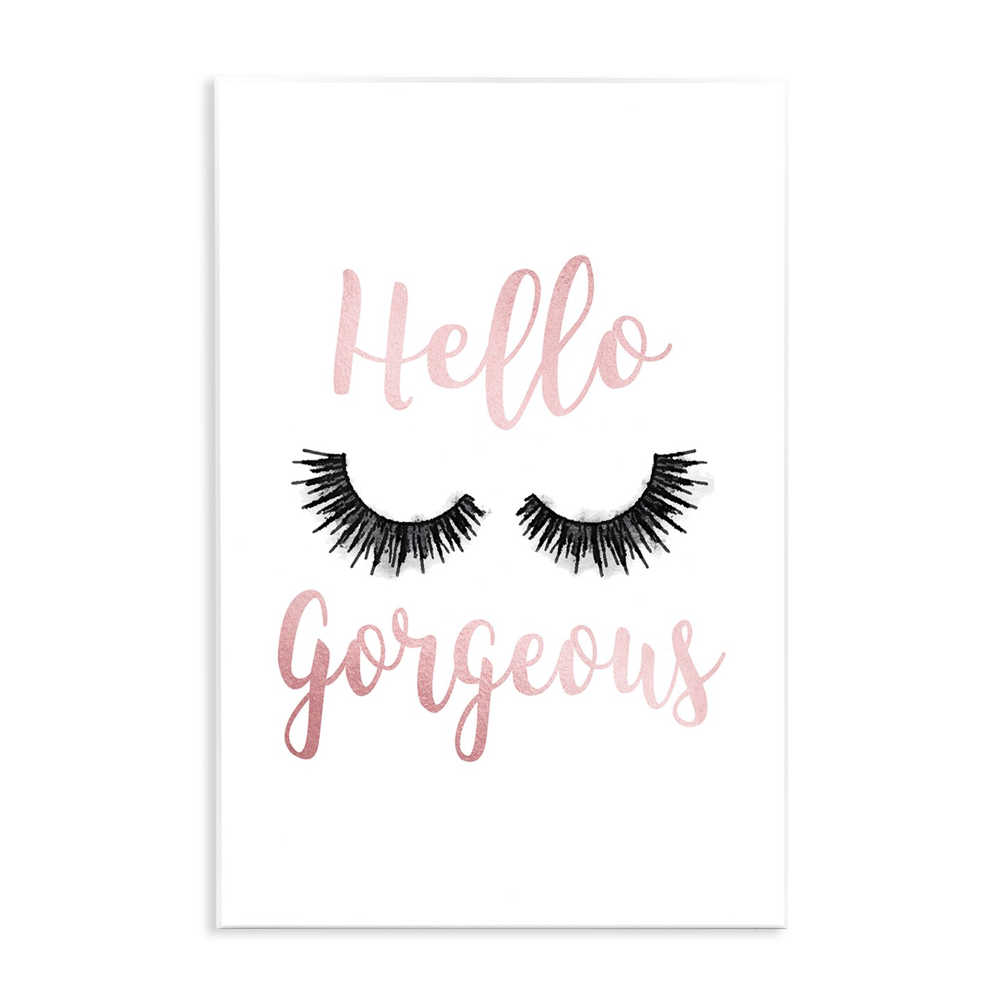 Stupell Industries Hello Gorgeous Black Eyelashes Wall Plaque Art