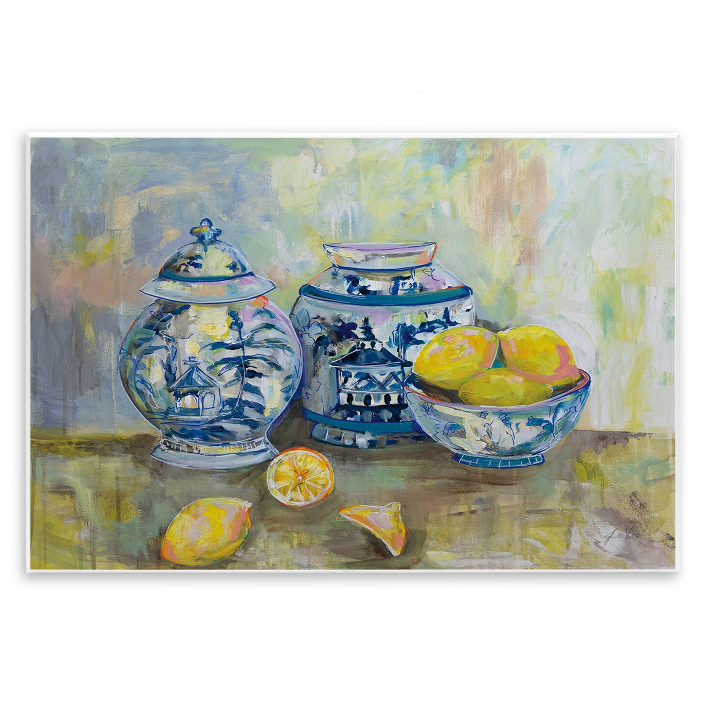 Stupell Industries Lemons & Pottery Classical Painting Wall Plaque Art