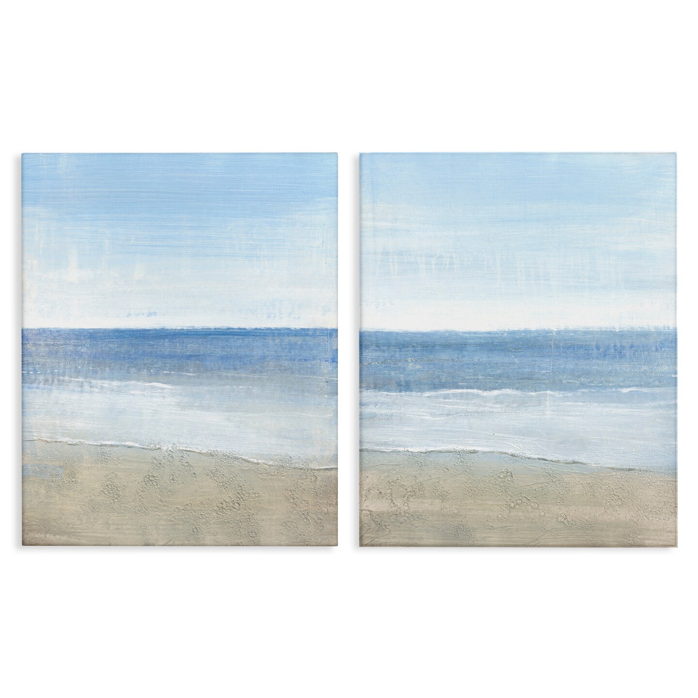 Stupell Industries Coastal Seafoam Beach Waves Canvas Wall Art