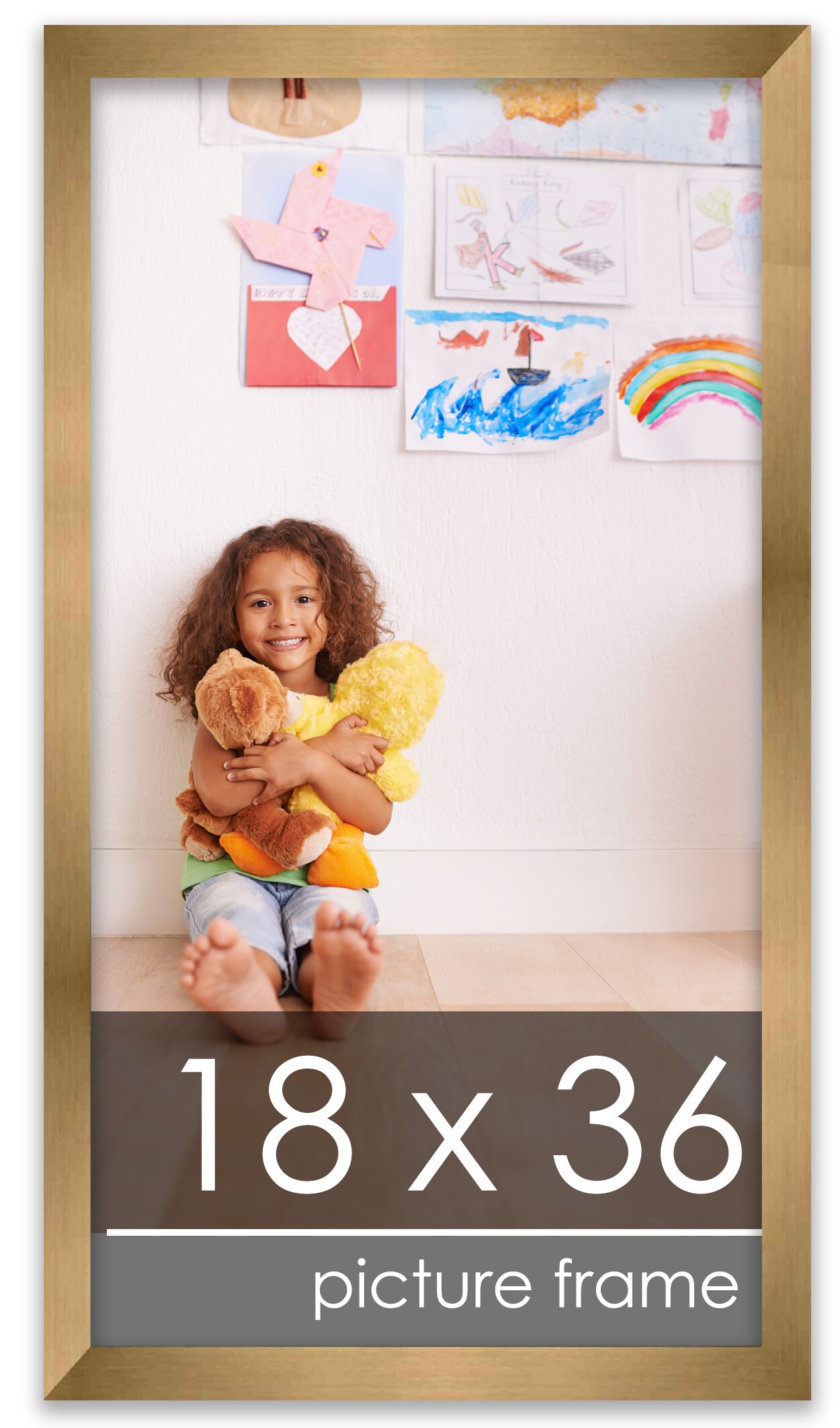 18x36 Solid Wood Picture Frame with UV-Resistant Acrylic & Acid-Free ...
