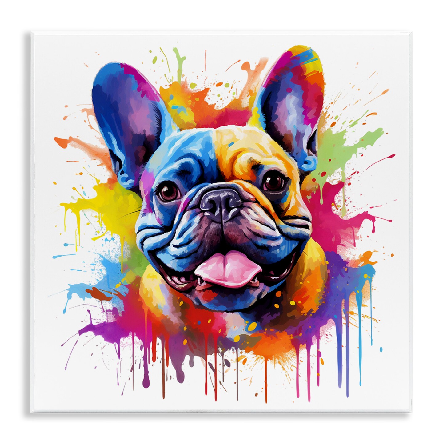 Stupell Industries French Bulldog Modern Splash Wall Plaque Art