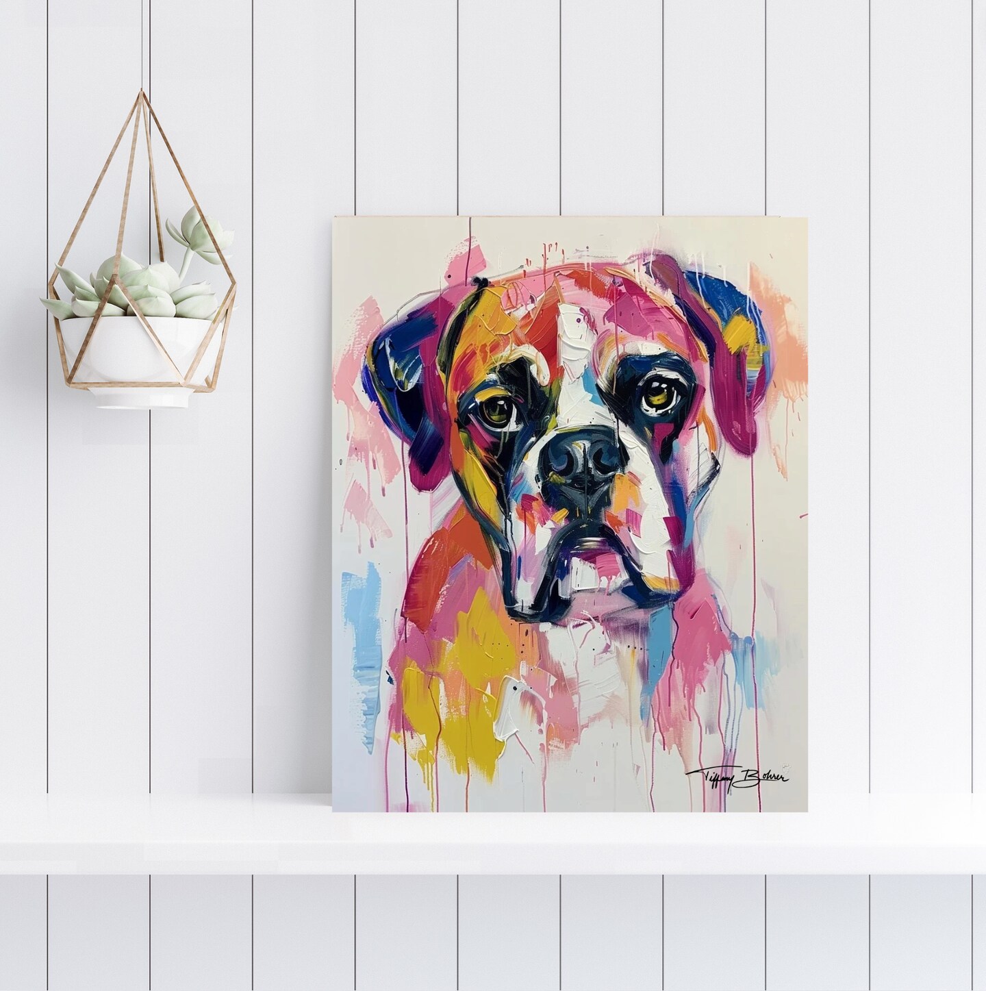 Boxer Dog - Giclee Fine Art Print on Heavy Fine Art Paper
