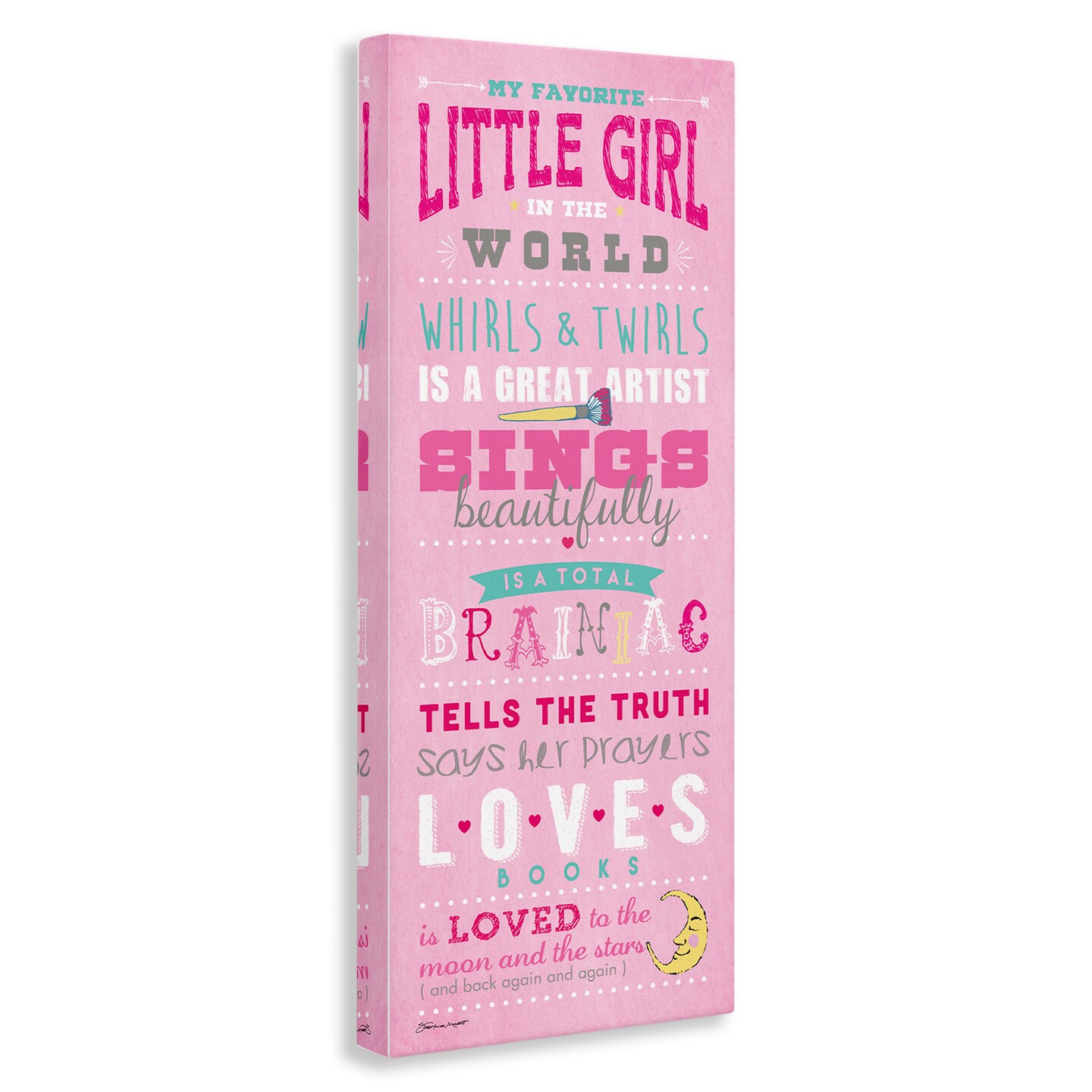 Stupell Industries Favorite Little Girl In The World Canvas Wall Art