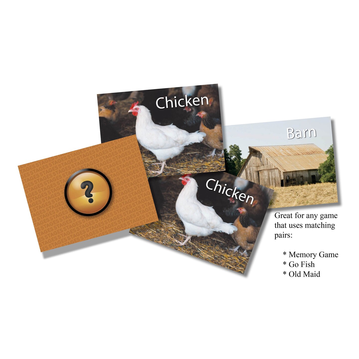 Photographic Memory Matching Game, On the Farm