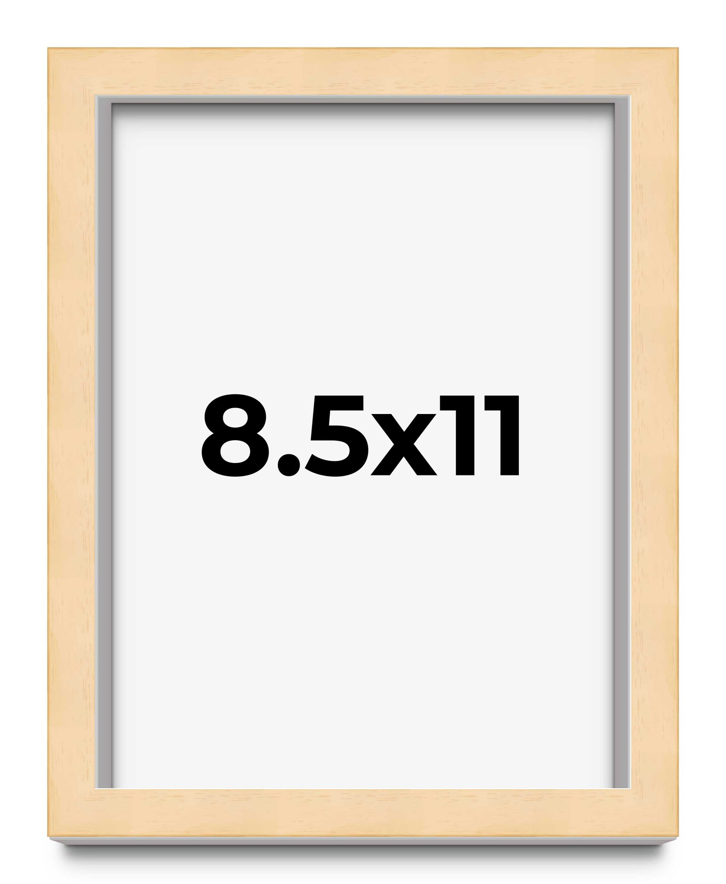 Photo Size Classic Modern Yellow Frame - UV Acrylic, Foam Board Backing, Hanging Hardware