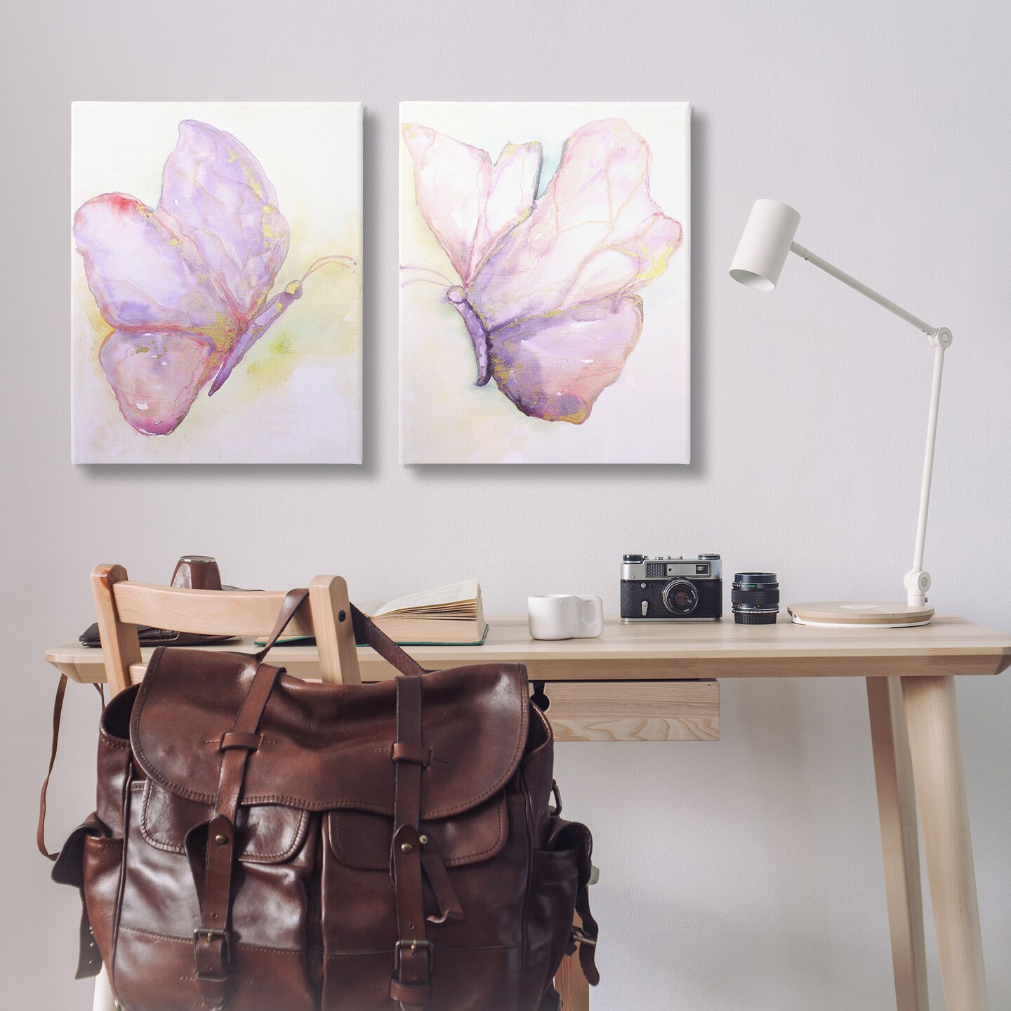 Stupell Industries Girls Glam Butterfly Wings Canvas Wall Art