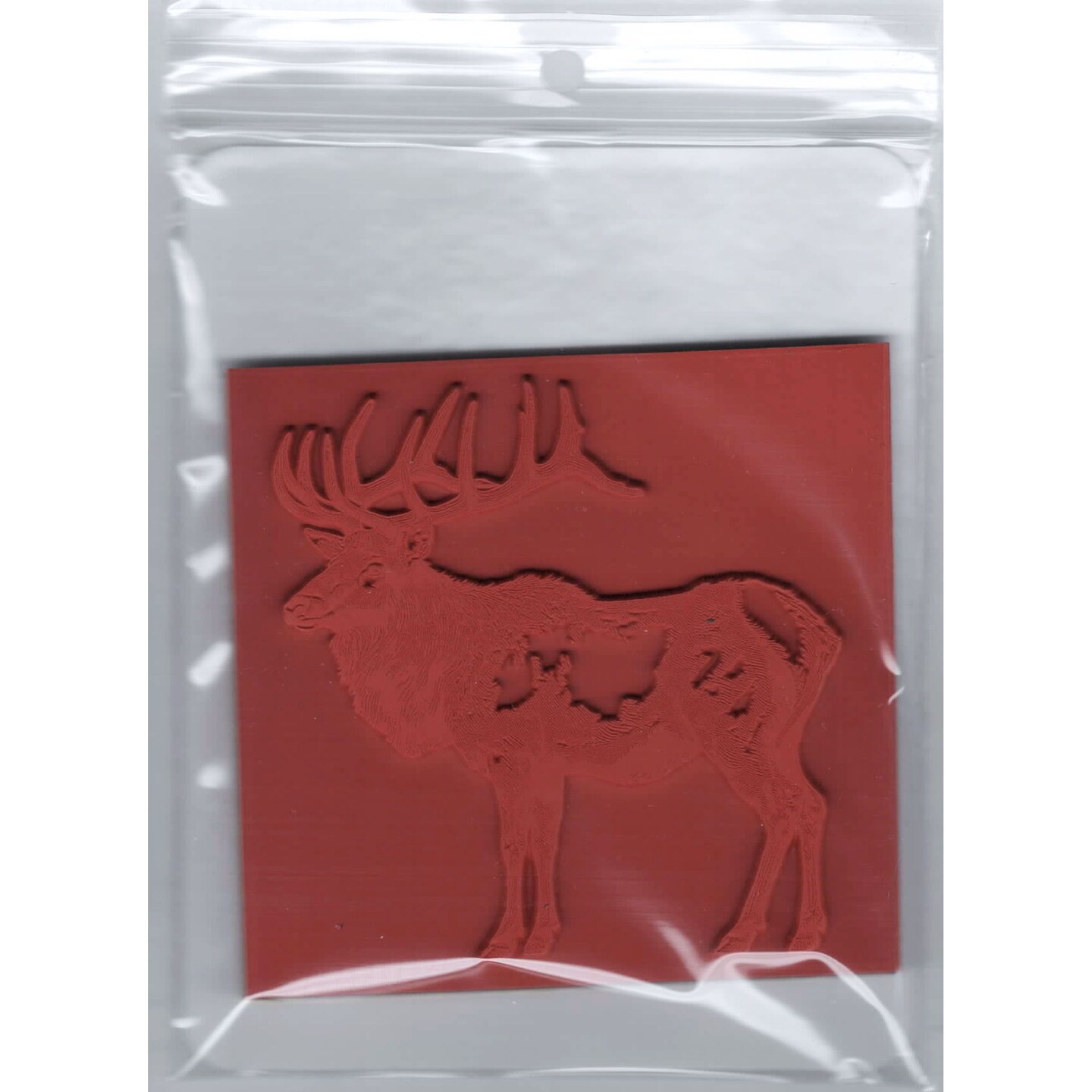 Deep Red Stamps Elk Rubber Cling Stamp