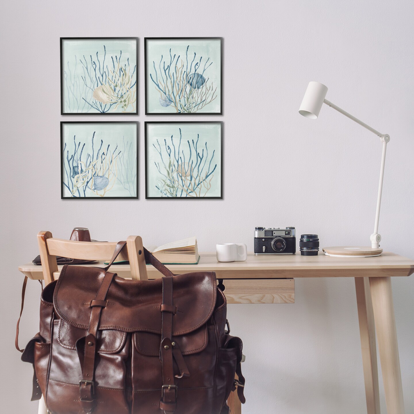 Stupell Industries Swimming Underwater Sea Life Coral Framed Giclee Art