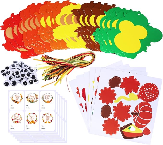 36 sets of fall craft kits. Fall Kids' Crafts DIY Fall Owl Ornament Decorations Art Sets Pumpkins Autumn Leaf Foam Stickers Googly Eyes for Kids Party: Thanksgiving, Halloween, and Classroom Activities