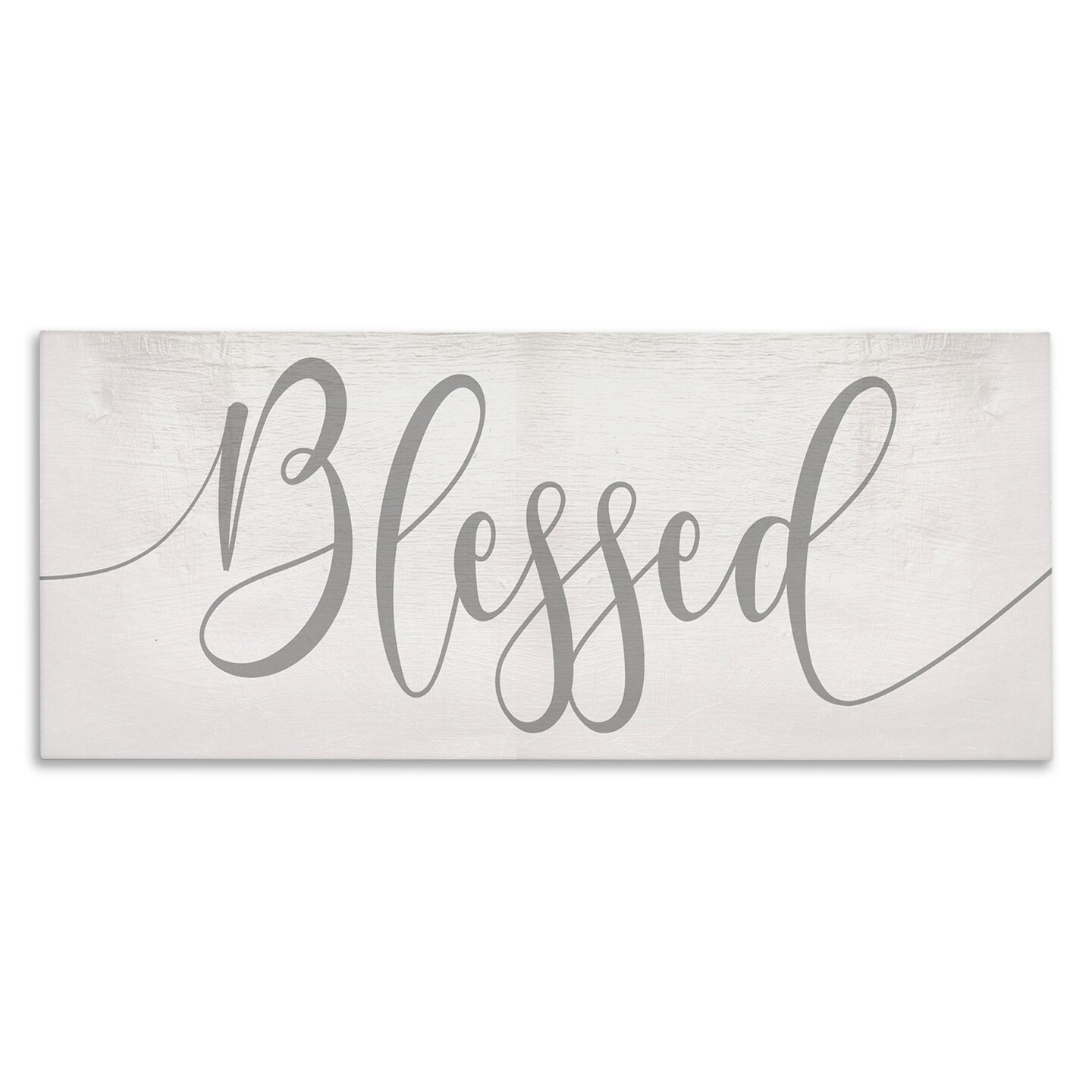 Stupell Industries Soft Grey Blessed Typography Canvas Wall Art