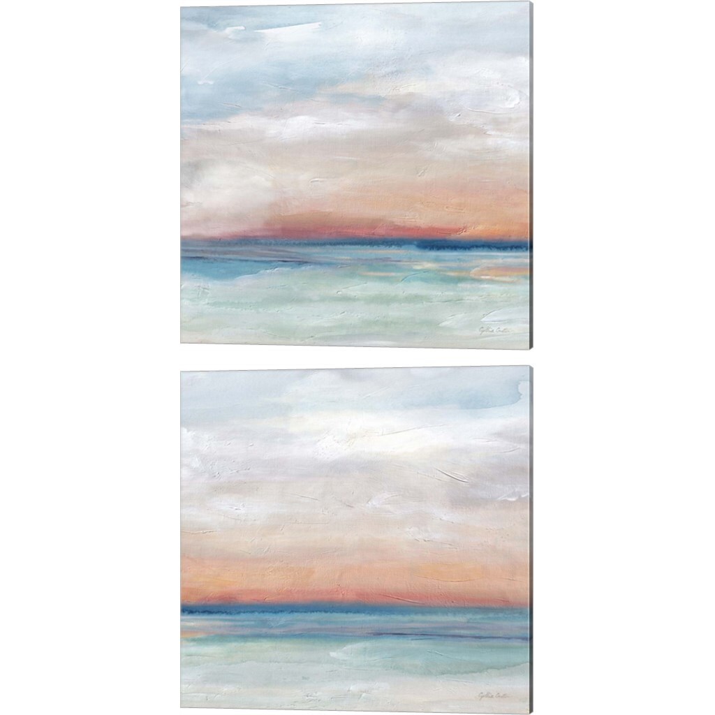Serene Scene Bright by Cynthia Coulter 14" x 14" Canvas Wall Art (Set of 2)