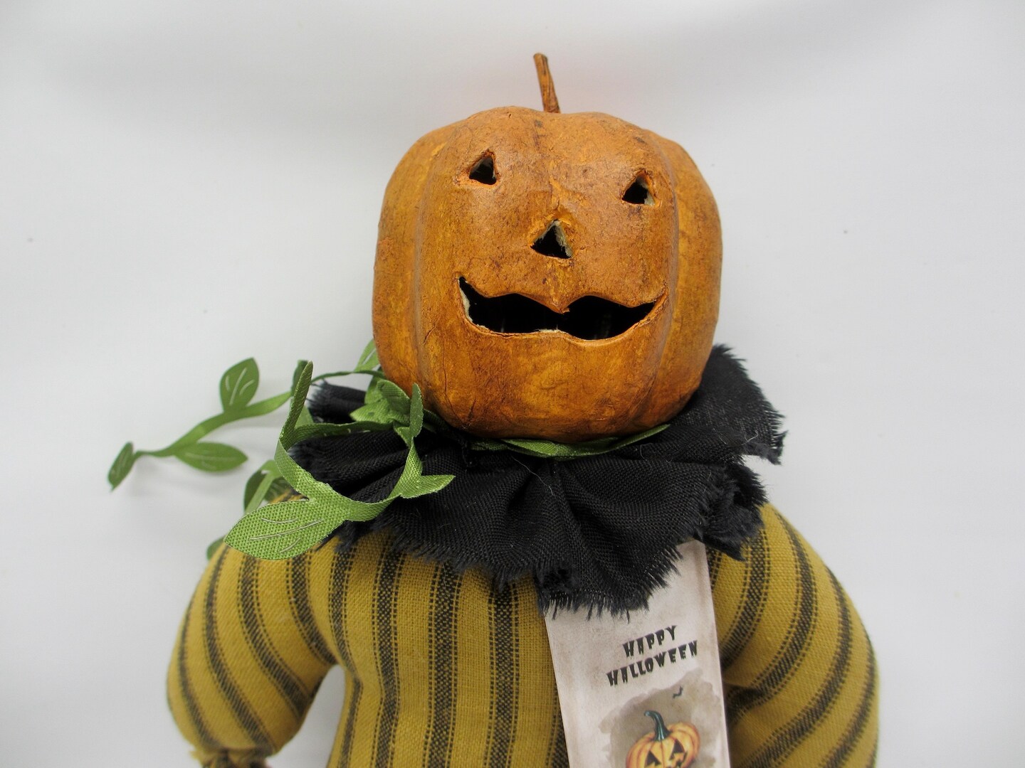 Primitive handmade pumpkin head doll rustic fall decor autumn centerpiece tier tray accessory jack o lantern decoration MakerPlace by Michaels