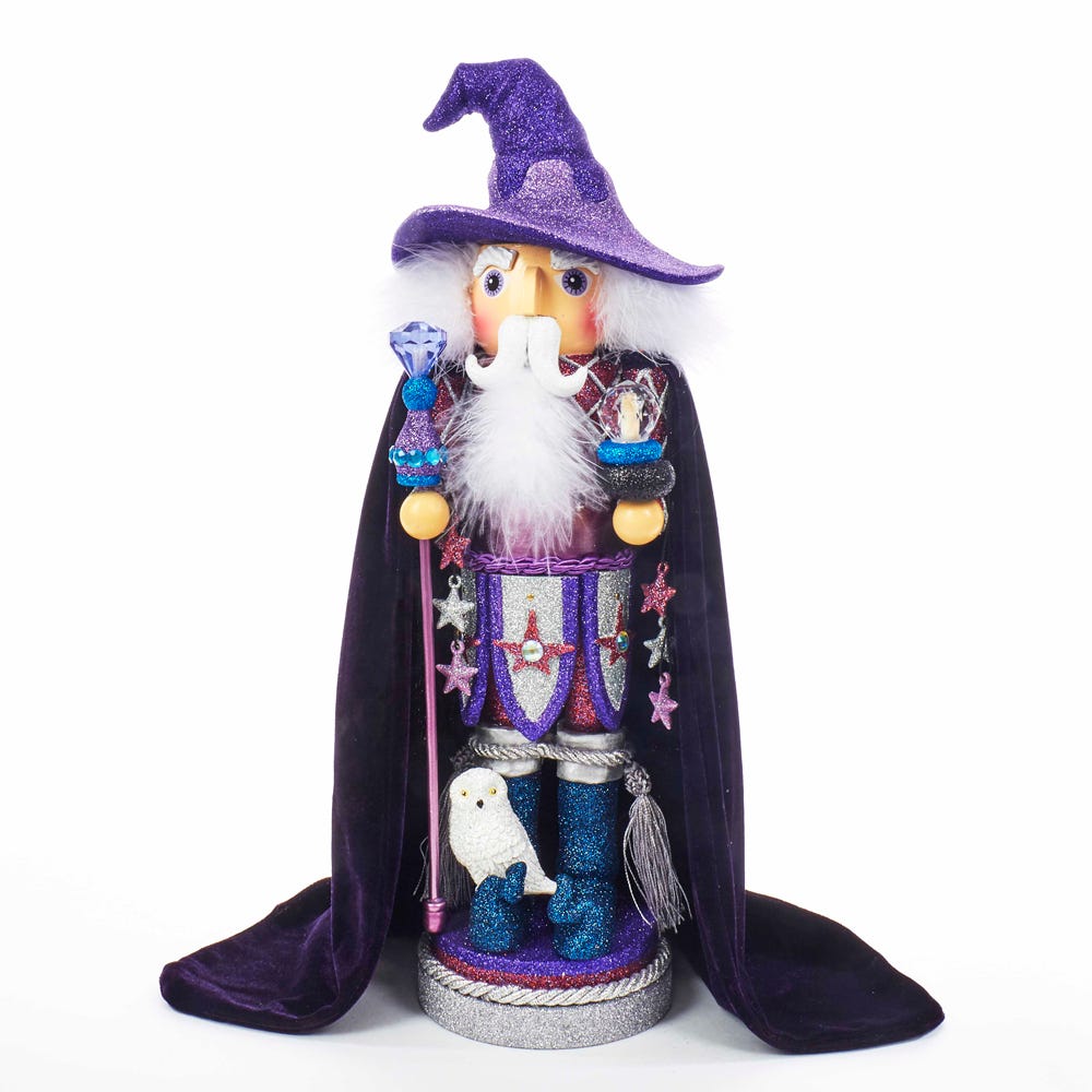 Kurt Adler 18-Inch Hollywood&#x2122; Purple Wizard Nutcracker