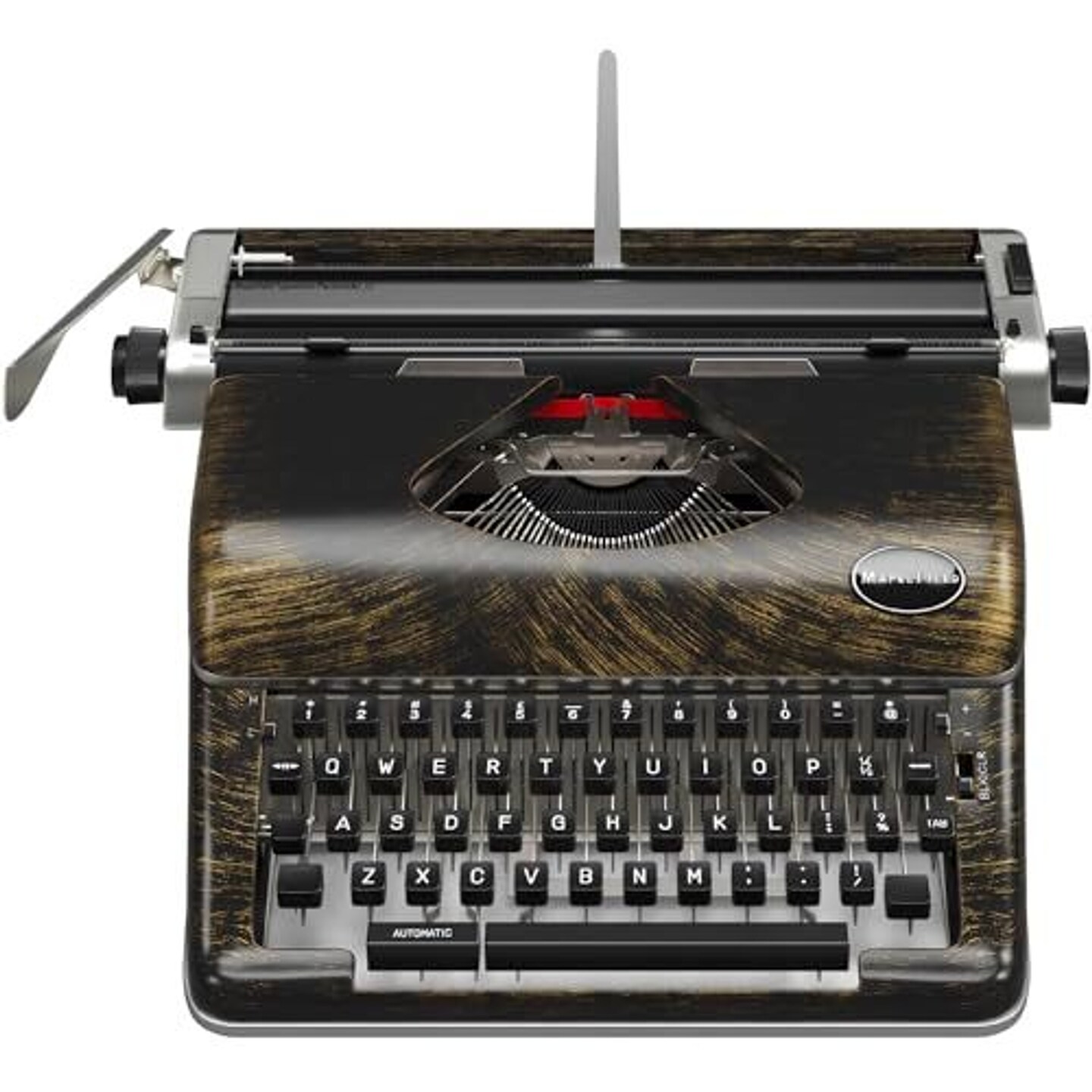 Maplefield Vintage Typewriter, Antique Typewriter Vintage, Easy Setup Manual Typewriters for Authors &#x26; Writers, Table Decor for Home or Office Fits Standard 8 x 11 Inch Paper Sheets (Antique Bronze)