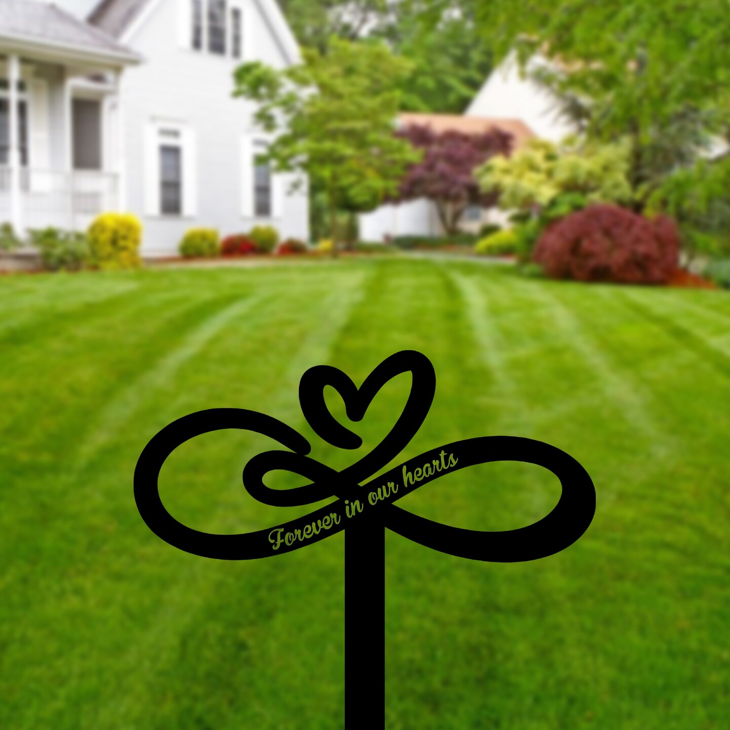 Custom Grave Decorations For Cemetery Stake Forever, Graves Cemetery Memorial Stake, Cemetery Metal Stake, Personalized Grave Outdoor Stake product 5