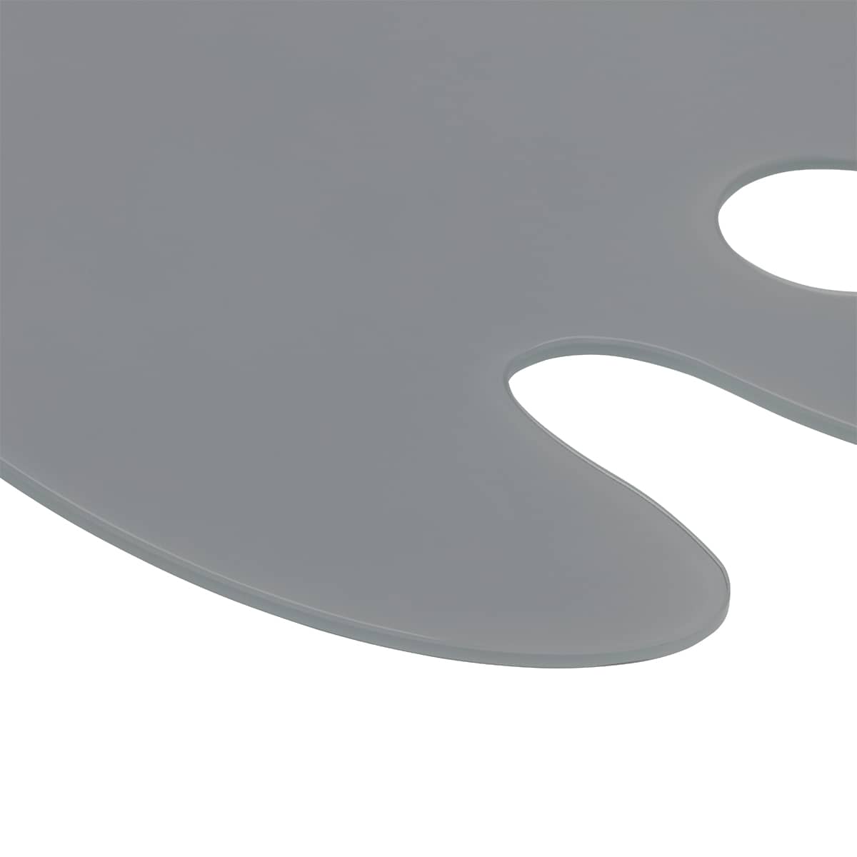 New York Central Grey Tempered Glass Palette 10x14&#x22; Oval &#x2013; Scratch-Resistant, Easy-to-Clean Artist Palette for Precise Color Mixing, Reduced Glare, Solvent-Resistant