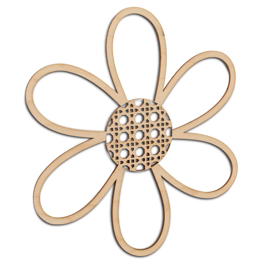 Rattan Daisy Wall D&#xE9;cor, Multiple Sizes Wood Flowers, Nursery/Party | Woodpeckers