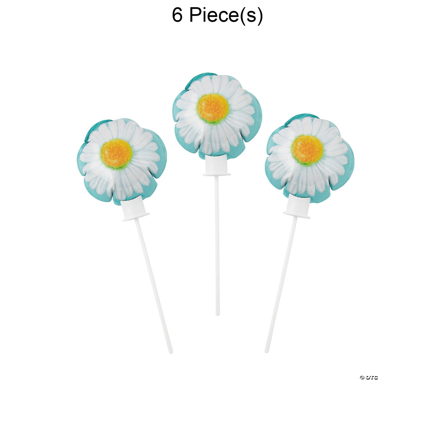 Daisy Self-Inflating 4 1/4&#x22; Mylar Balloons &#x2013; 6 Pc.