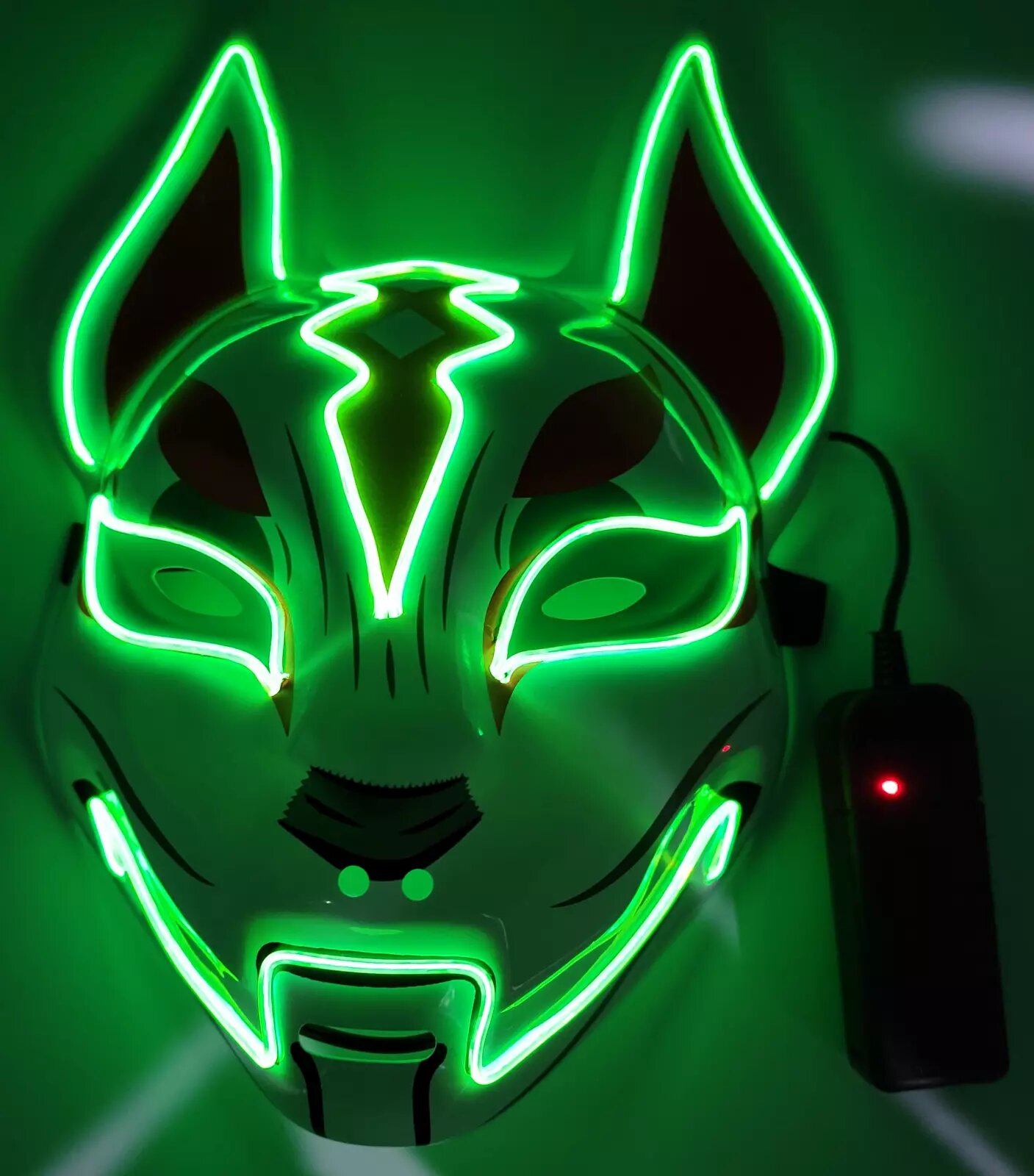 Kitcheniva Halloween Clubbing Light Up Kitsune Fox LED Mask
