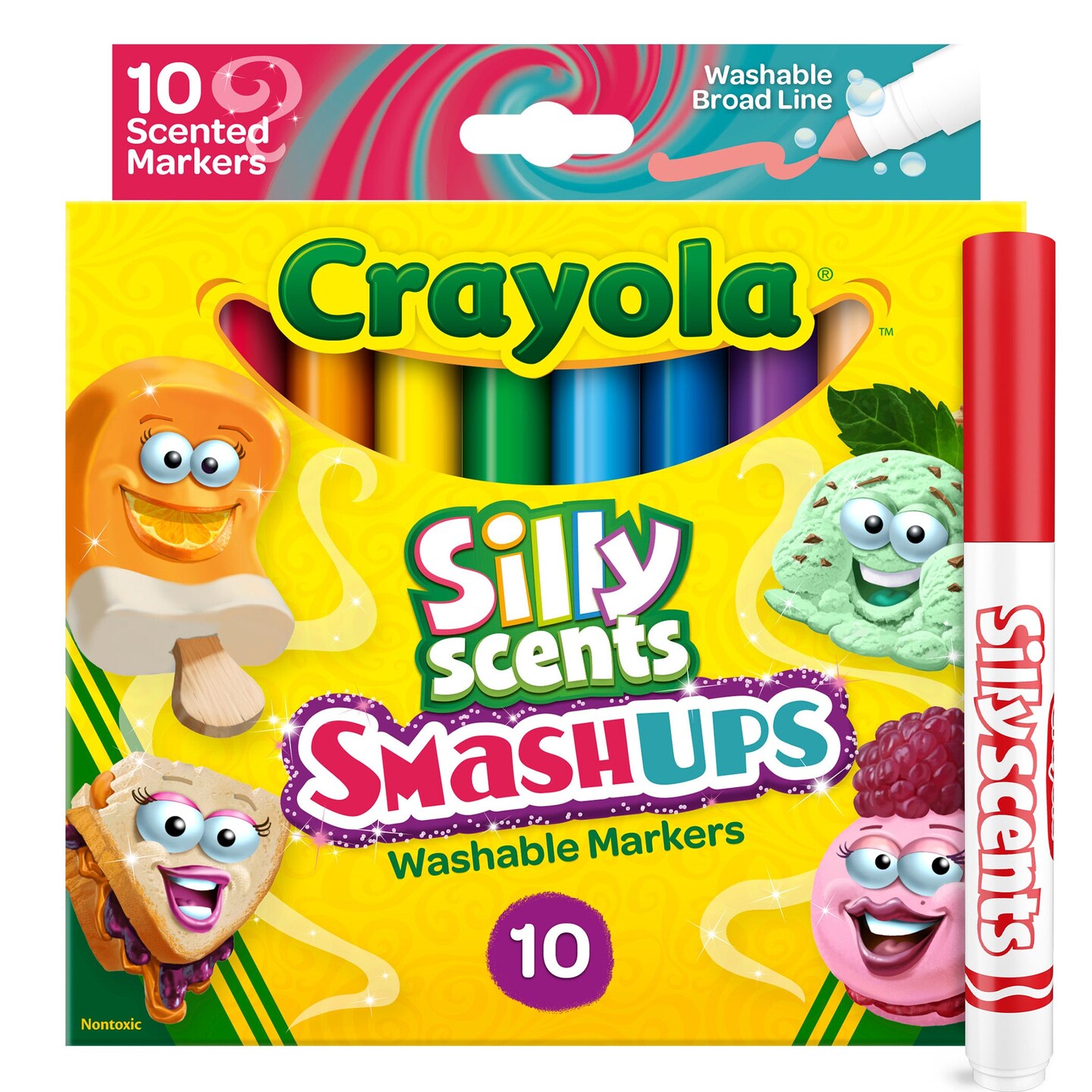 Silly Scents&#x2122; Smash Ups Broad Line Washable Scented Markers, 10 Count