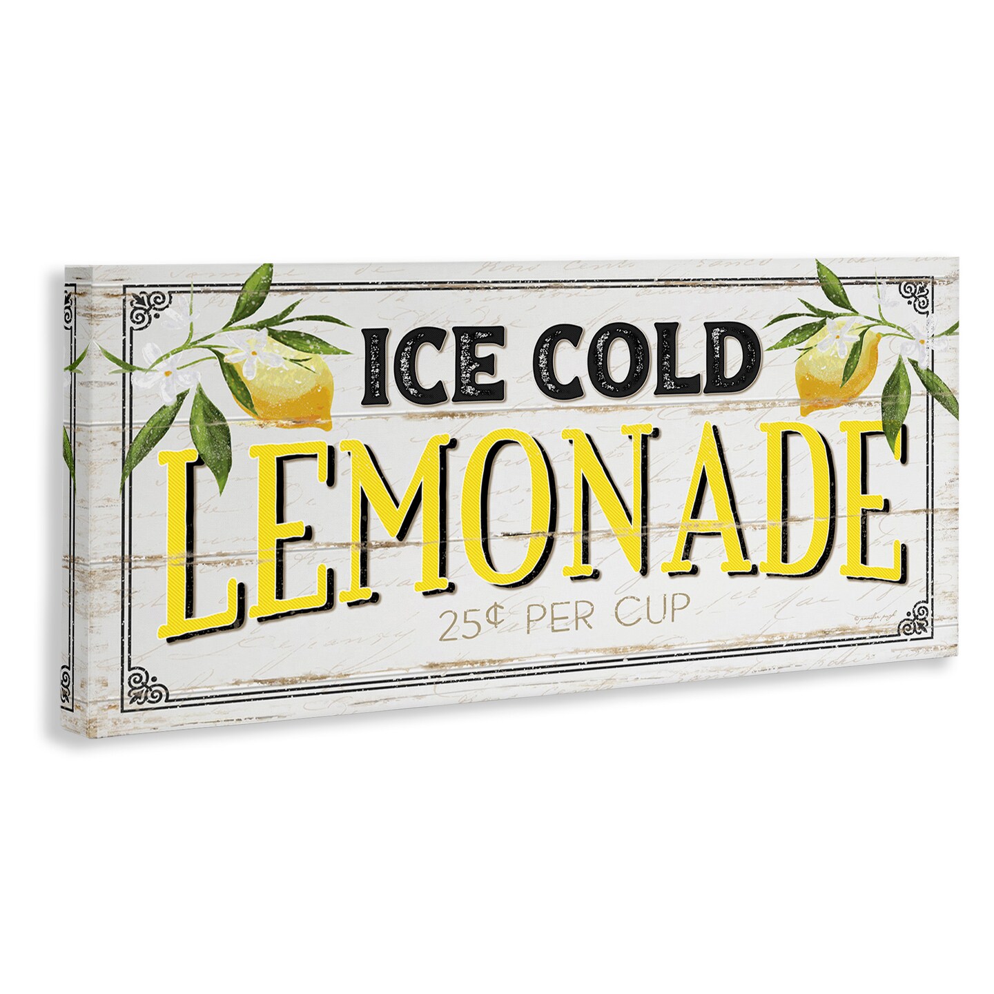 Stupell Industries Vintage Lemonade Stand Sign Canvas Wall Art