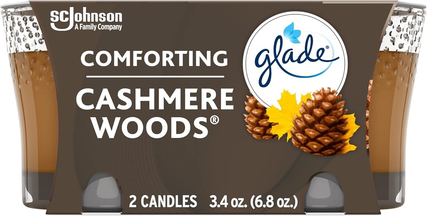 Jar, Air Freshener, Cashmere Woods, 3.4 Oz, 2 Count.