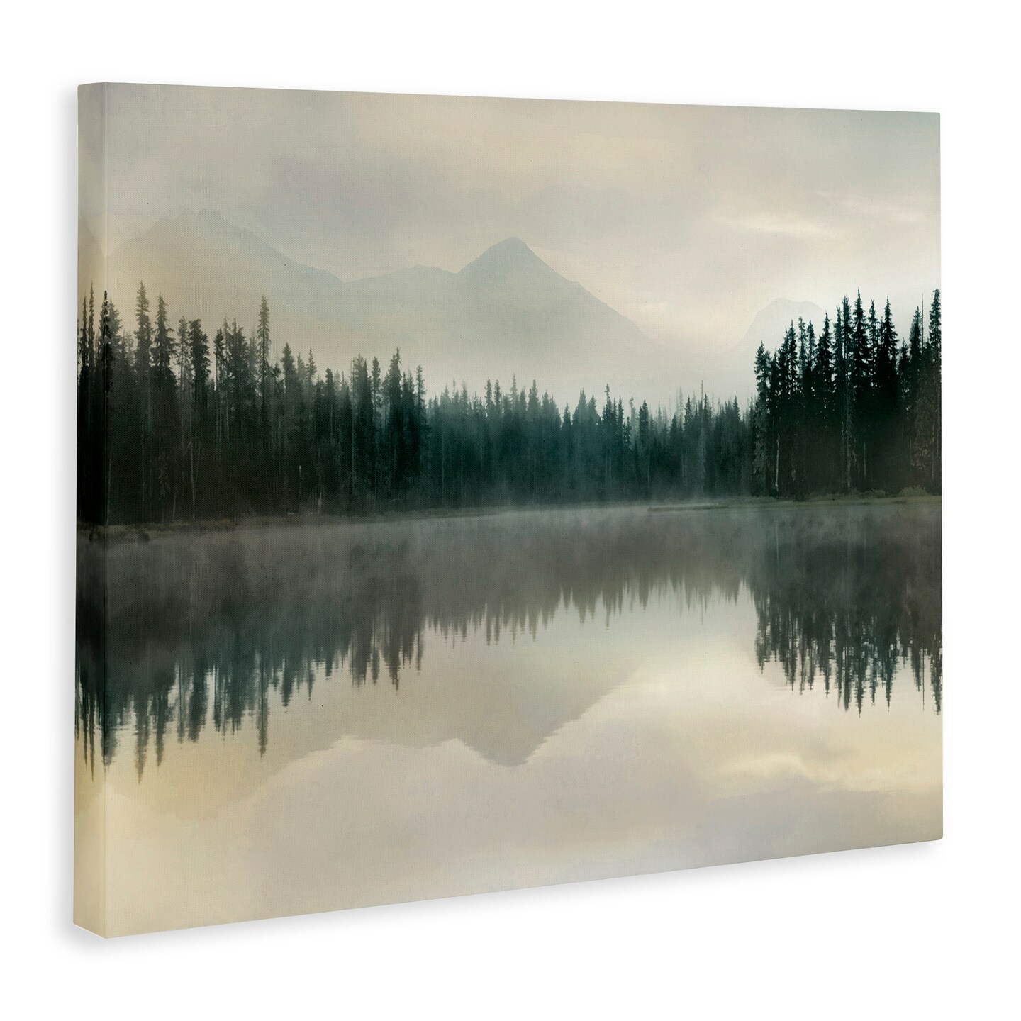 Stupell Industries Foggy Lake Forest Landscape Canvas Wall Art