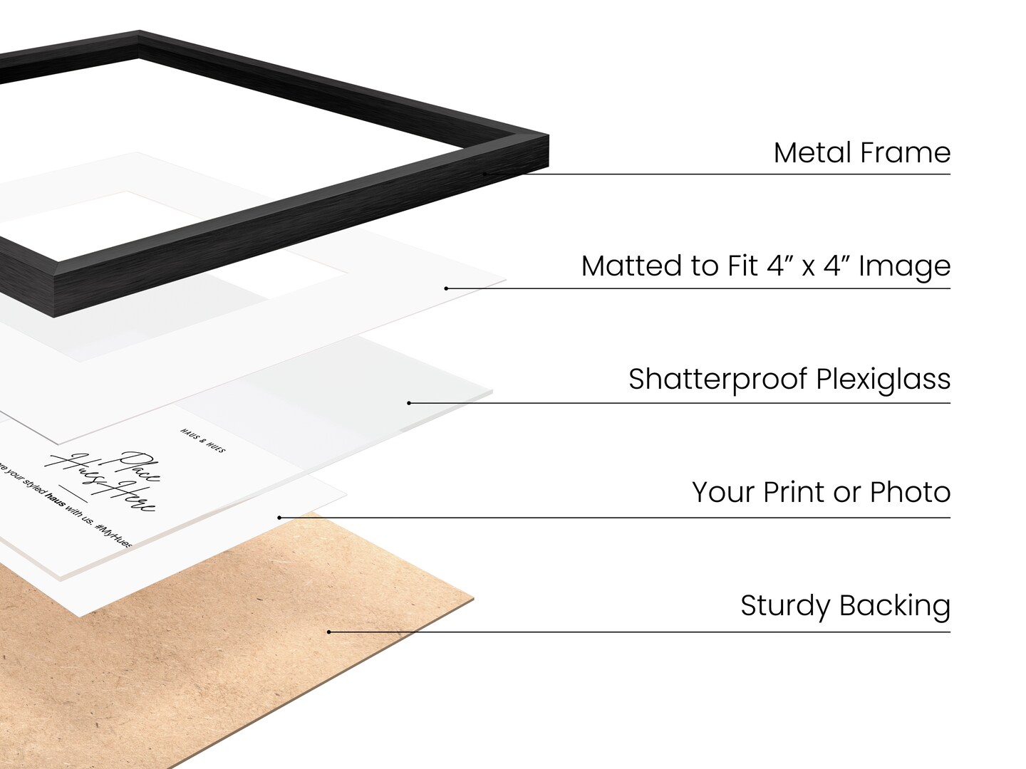 Haus and Hues Aluminum Metal Picture Frames