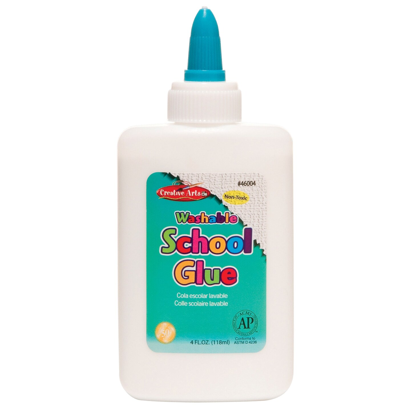 Creative Arts&#x2122; All-Purpose School Glue, AP Certified, 4 oz. Bottle, White