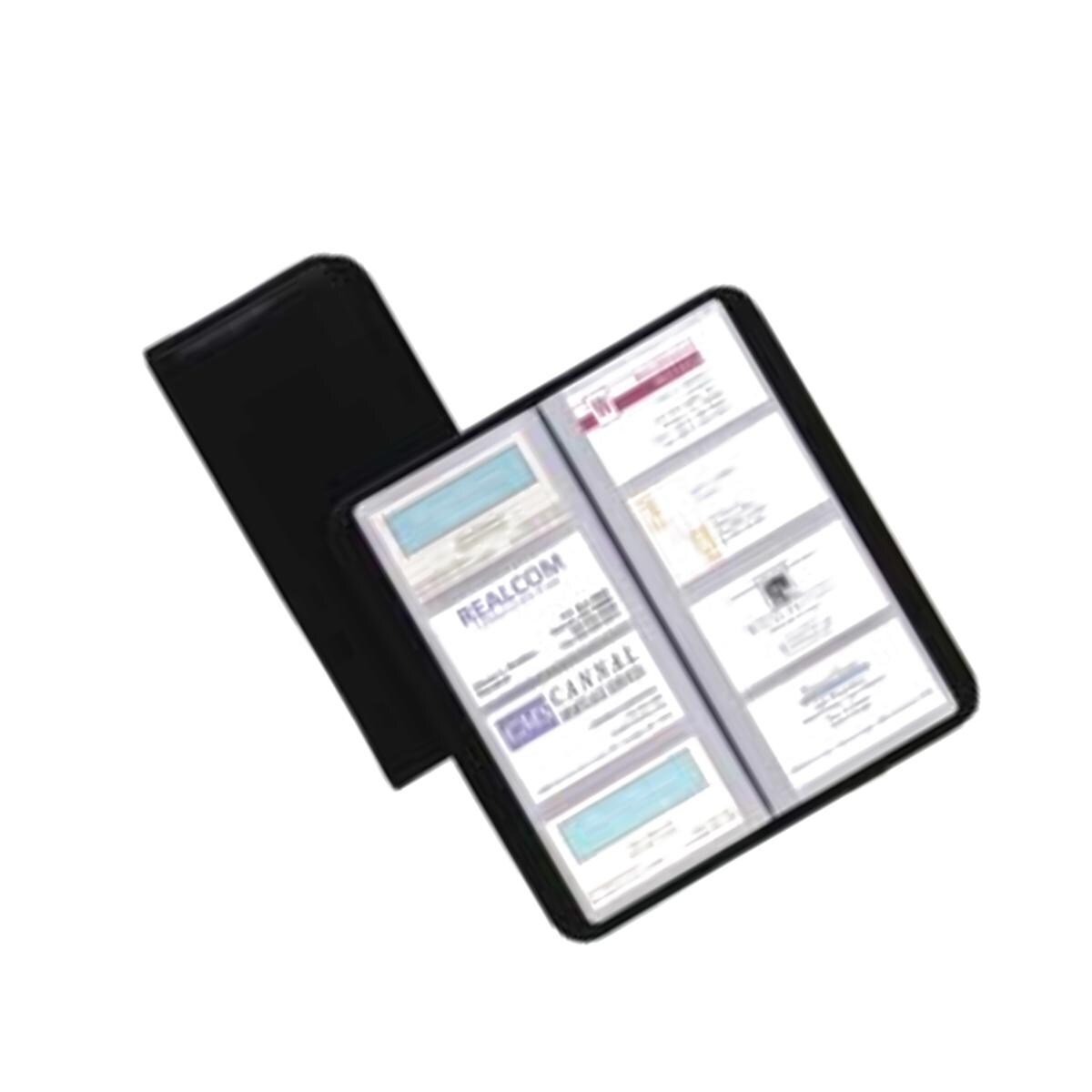 Samsill Corporation Business Card Holder- 160 Card Cap- 4-.75in.x10-.13in.- Black
