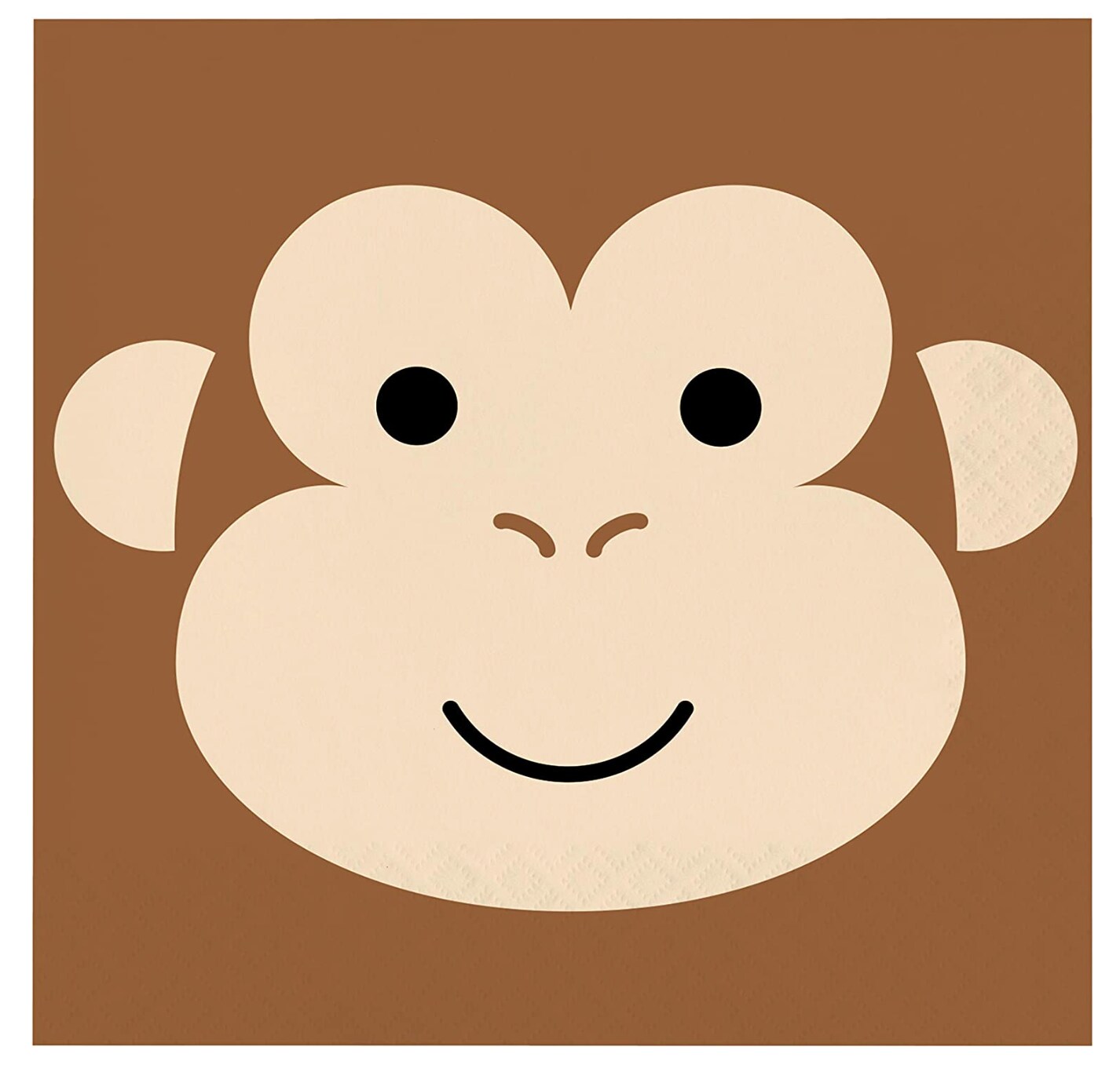 Adorable Monkey Face Party Napkins – Fun Jungle Safari Animal Theme for Birthdays, Baby Showers & More