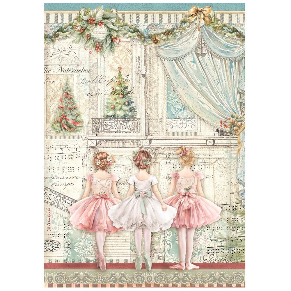Stamperia Rice Paper Sheet A4-The Nutcracker Ballet