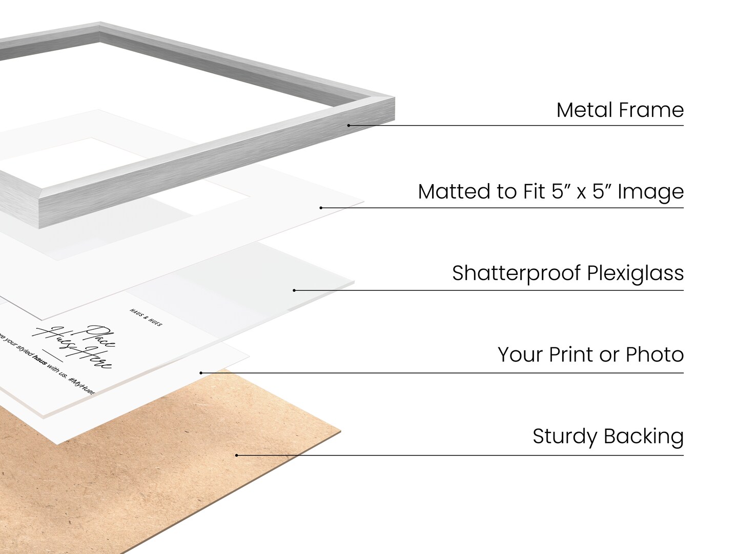 Haus and Hues Aluminum Metal Picture Frames