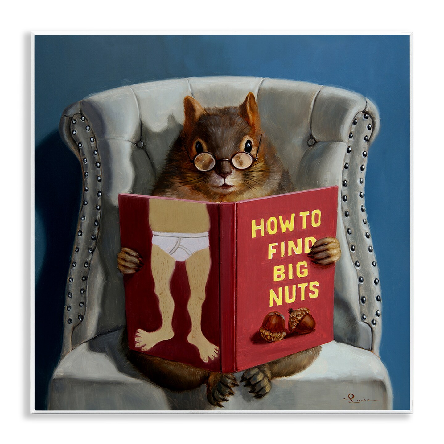 Stupell Industries Squirrel Reading Sassy Book Wall Plaque Art