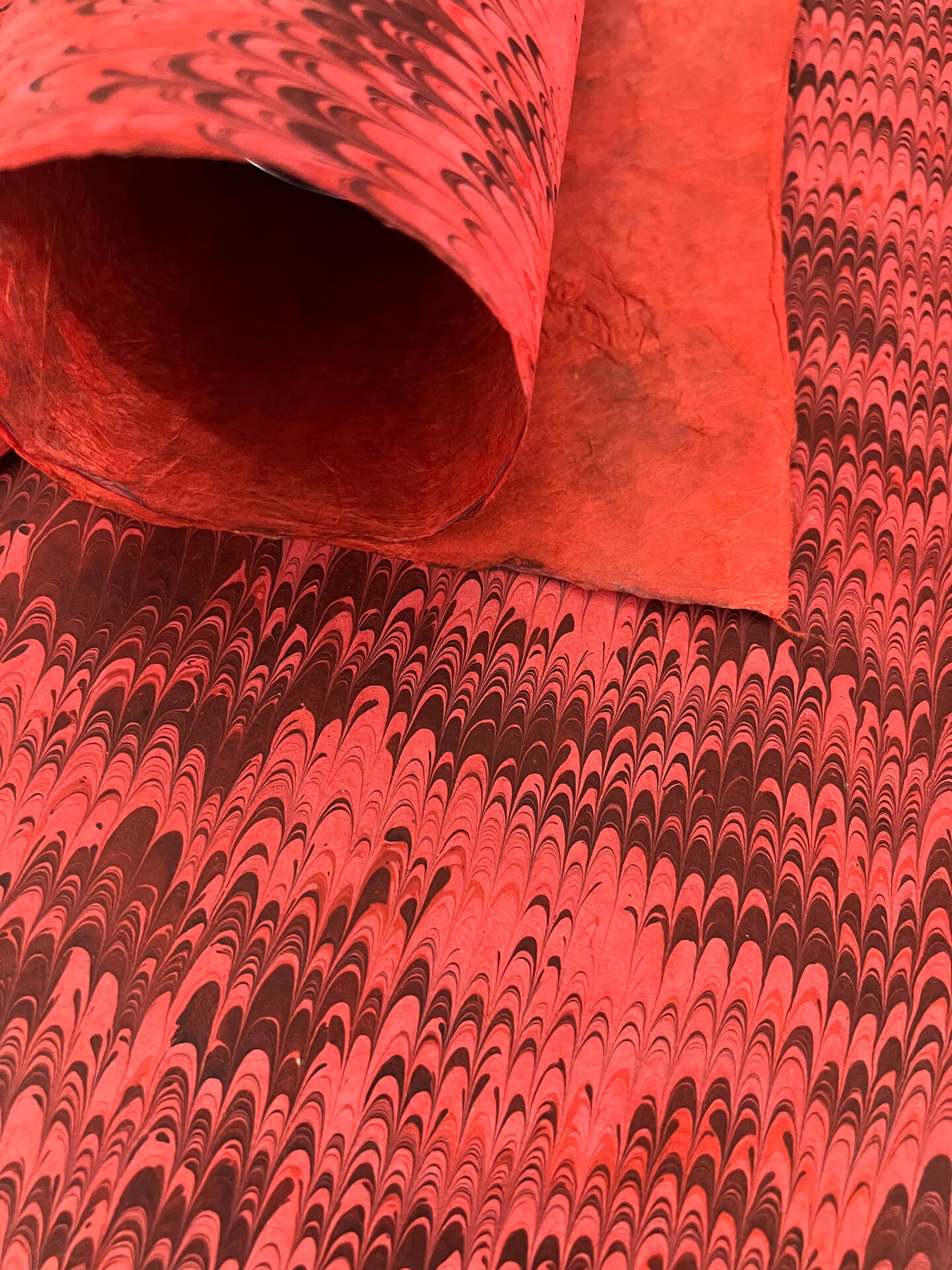 Marble Decorative Wrapping Paper, Scrapbook Paper Handmade Bookbinding Paper, Hand Marbled Paper, Art Supplies Sustainable Paper