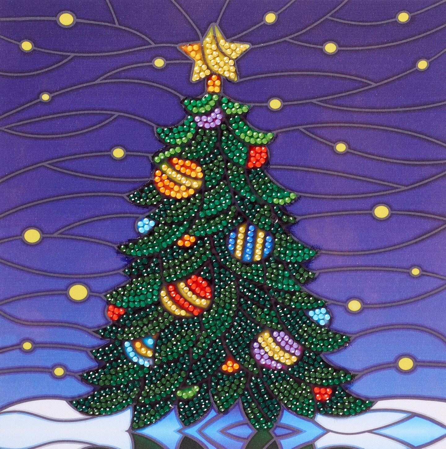 DIAMOND ART BY LEISURE ARTS Stain Glass Tree, 8&#x22;x8&#x22;, Beginner Diamond Painting Kits for Adults, Diamond Art for Adults, Diamond Art Kit, Diamond Art Painting