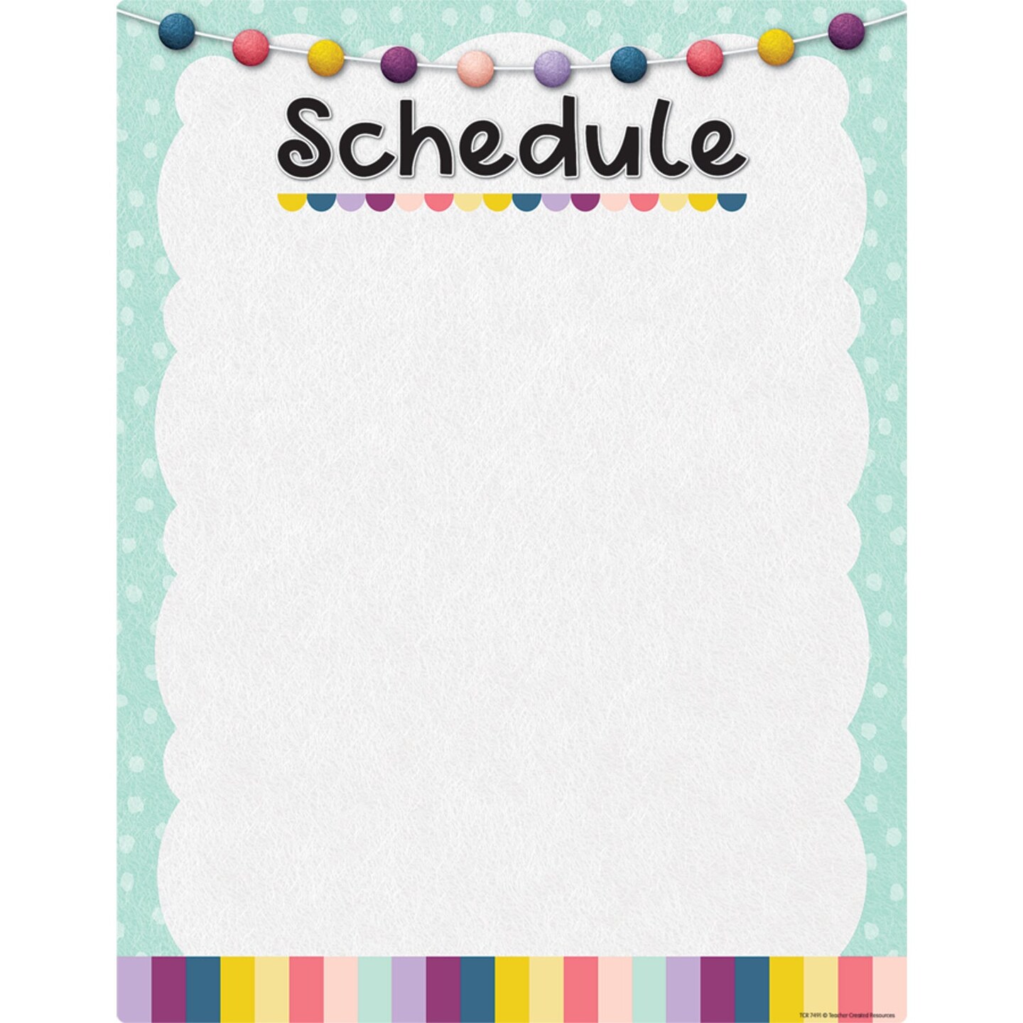 Oh Happy Day Schedule Write-on/Wipe-Off Chart, 17&#x22; x 22&#x22;