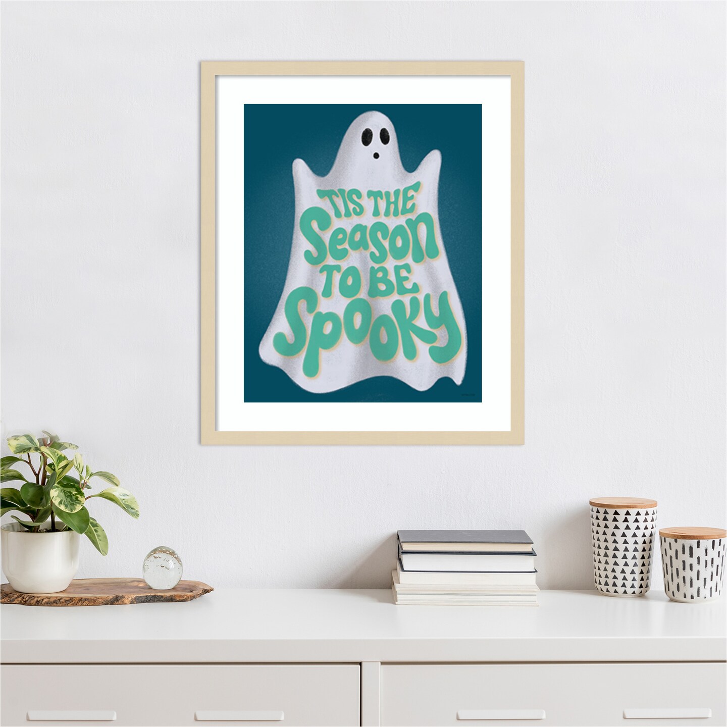 Hometown Halloween VII by Softshell Studio Wood Framed Wall Art Print