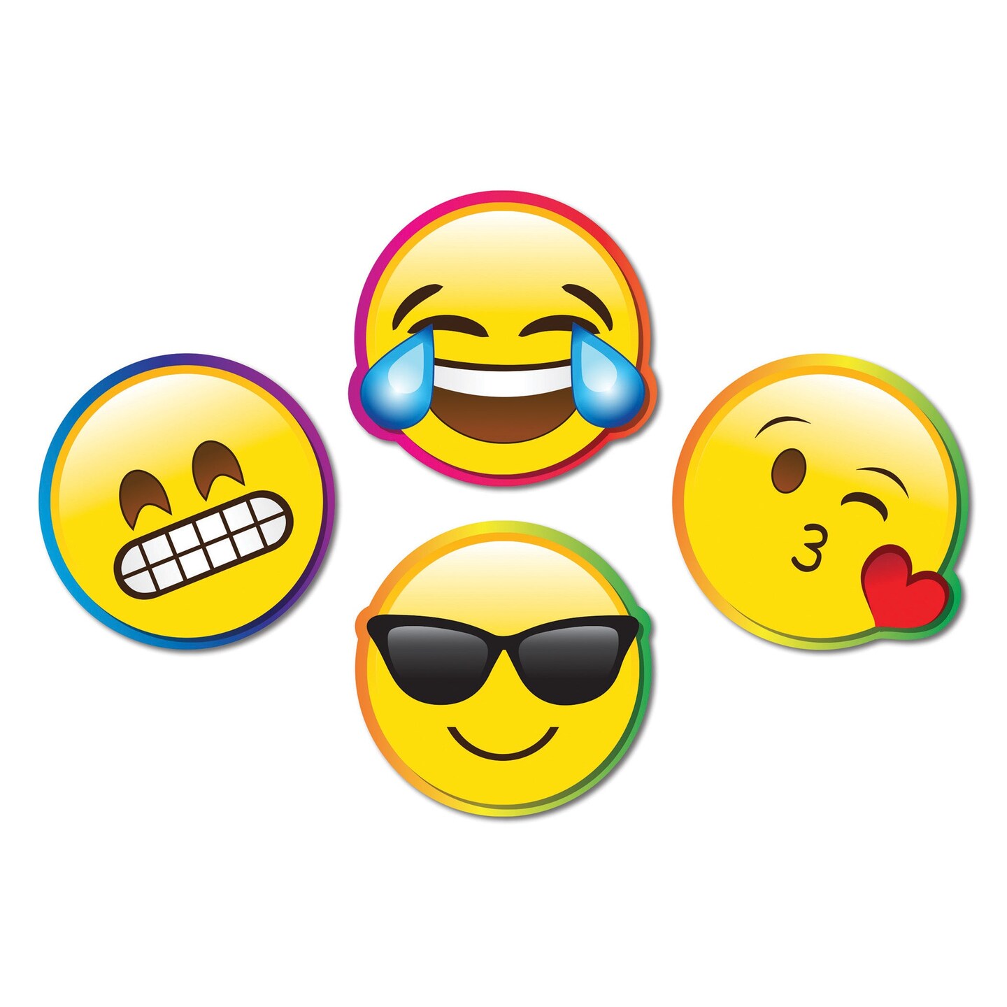 Die-Cut Magnetic Emotions Icons, 12 Pieces