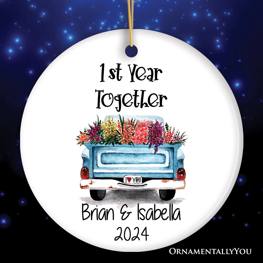 New Couple First Year Together Ornament